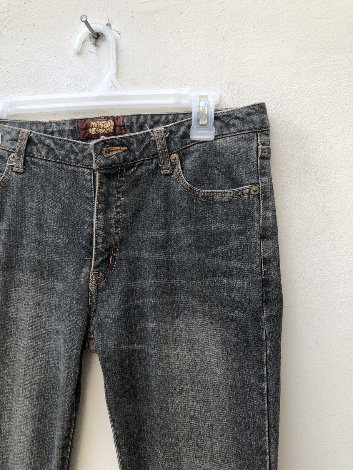 Vintage Vintage Mash Mania Japan Dragon Paint Denim Flare Jeans Size US 29 - 9 Thumbnail
