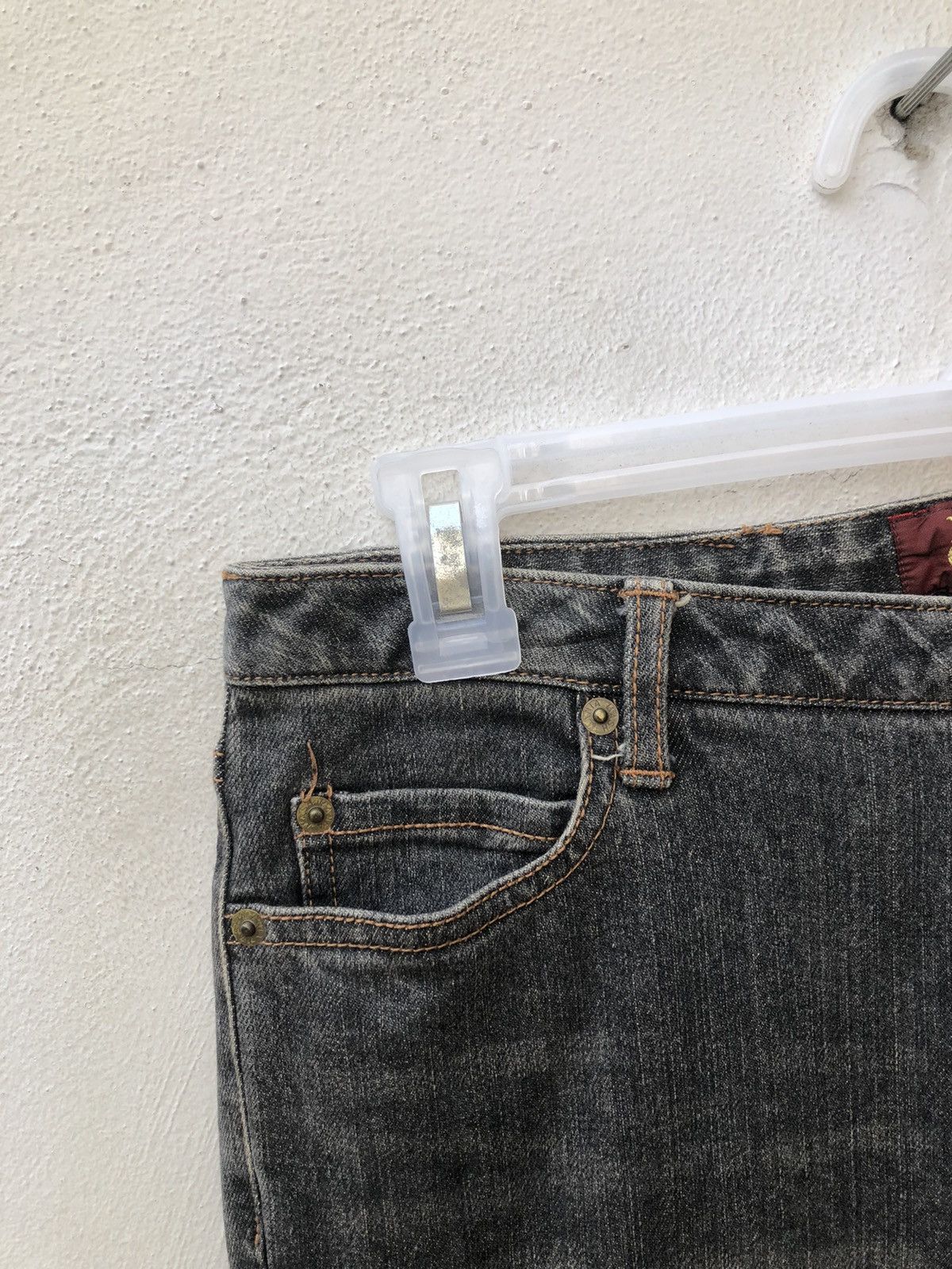 Vintage Vintage Mash Mania Japan Dragon Paint Denim Flare Jeans Size US 29 - 4 Thumbnail