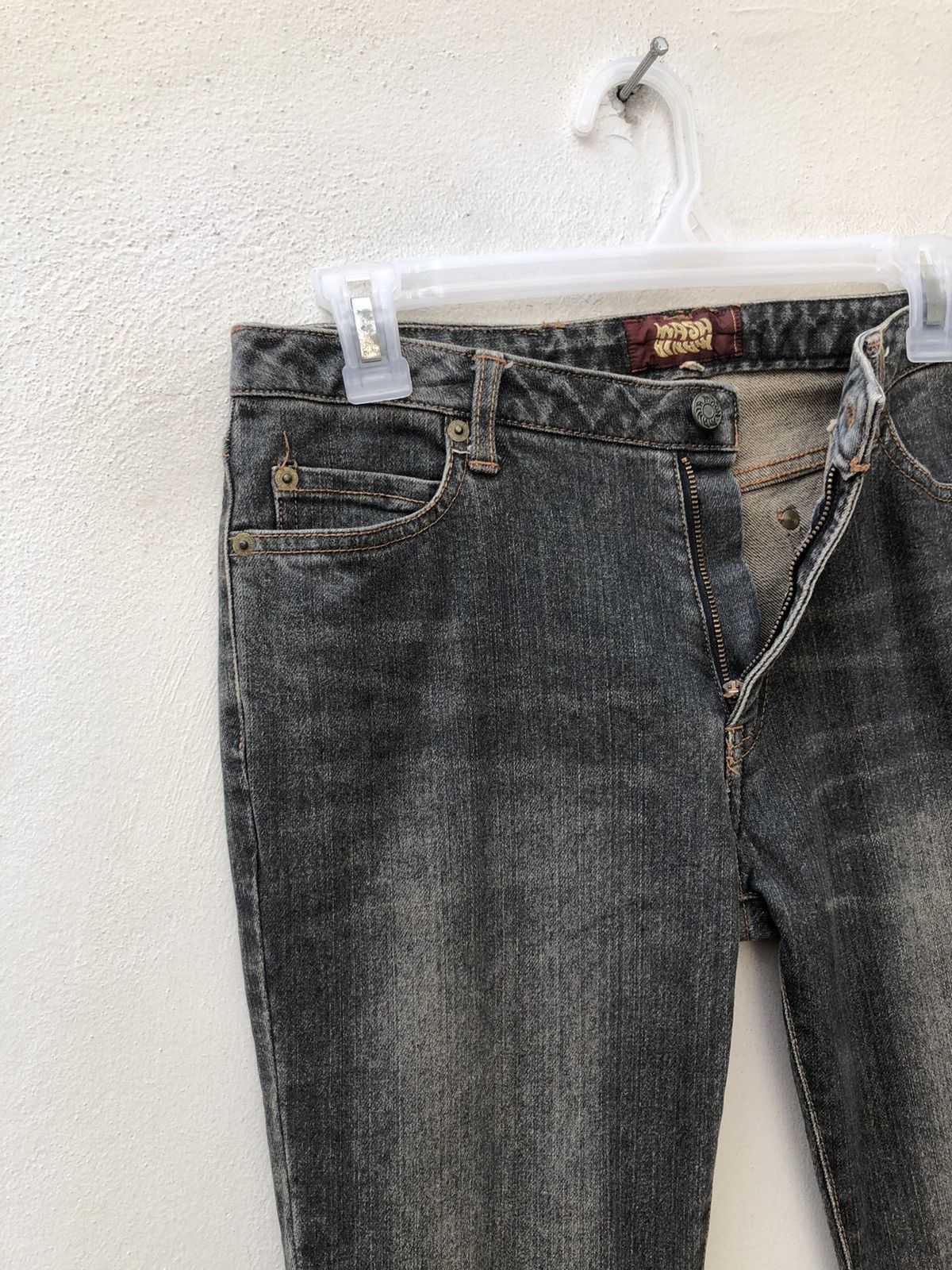 Vintage Vintage Mash Mania Japan Dragon Paint Denim Flare Jeans Size US 29 - 6 Thumbnail