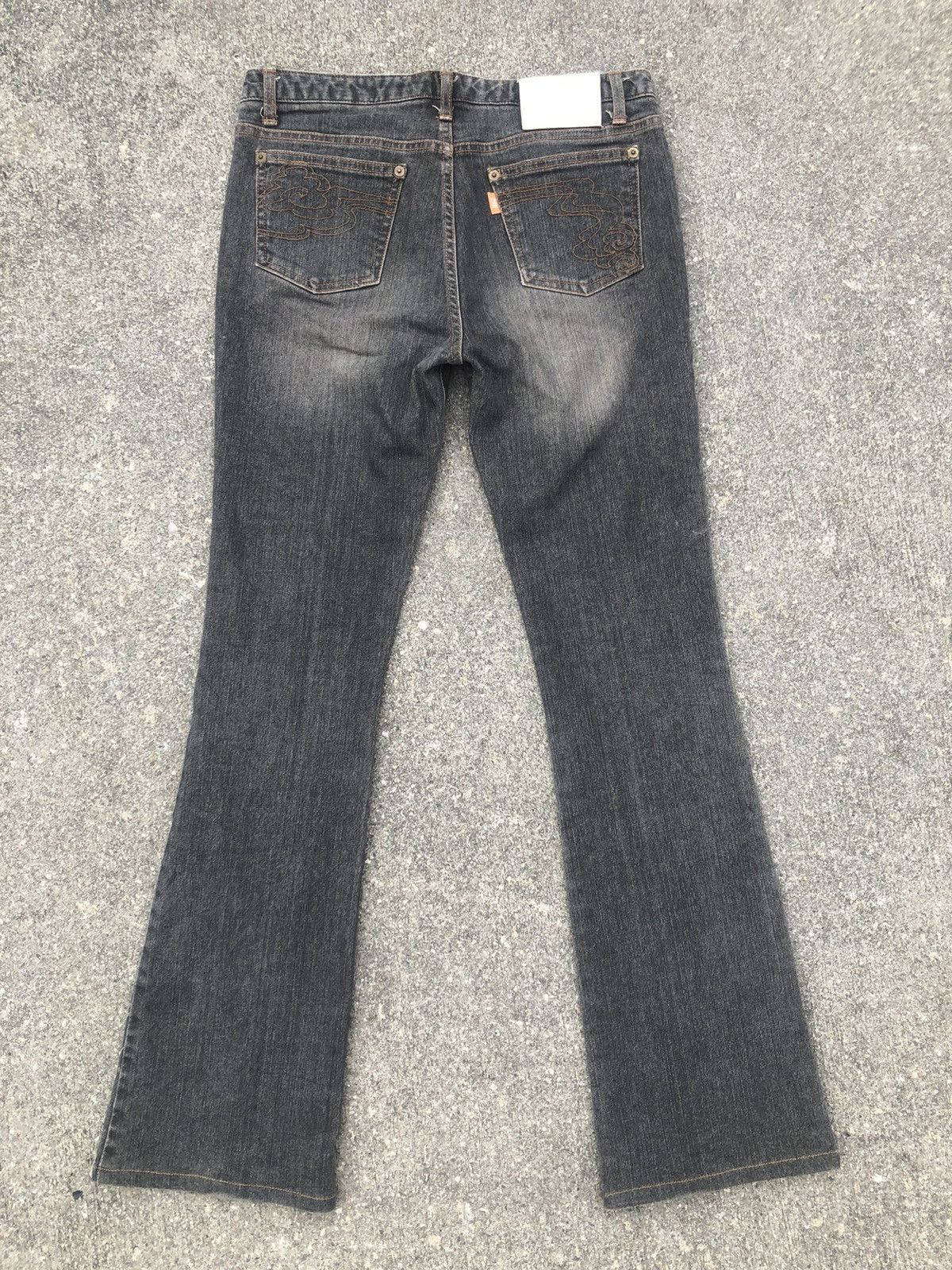 Vintage Vintage Mash Mania Japan Dragon Paint Denim Flare Jeans Size US 29 - 2 Thumbnail