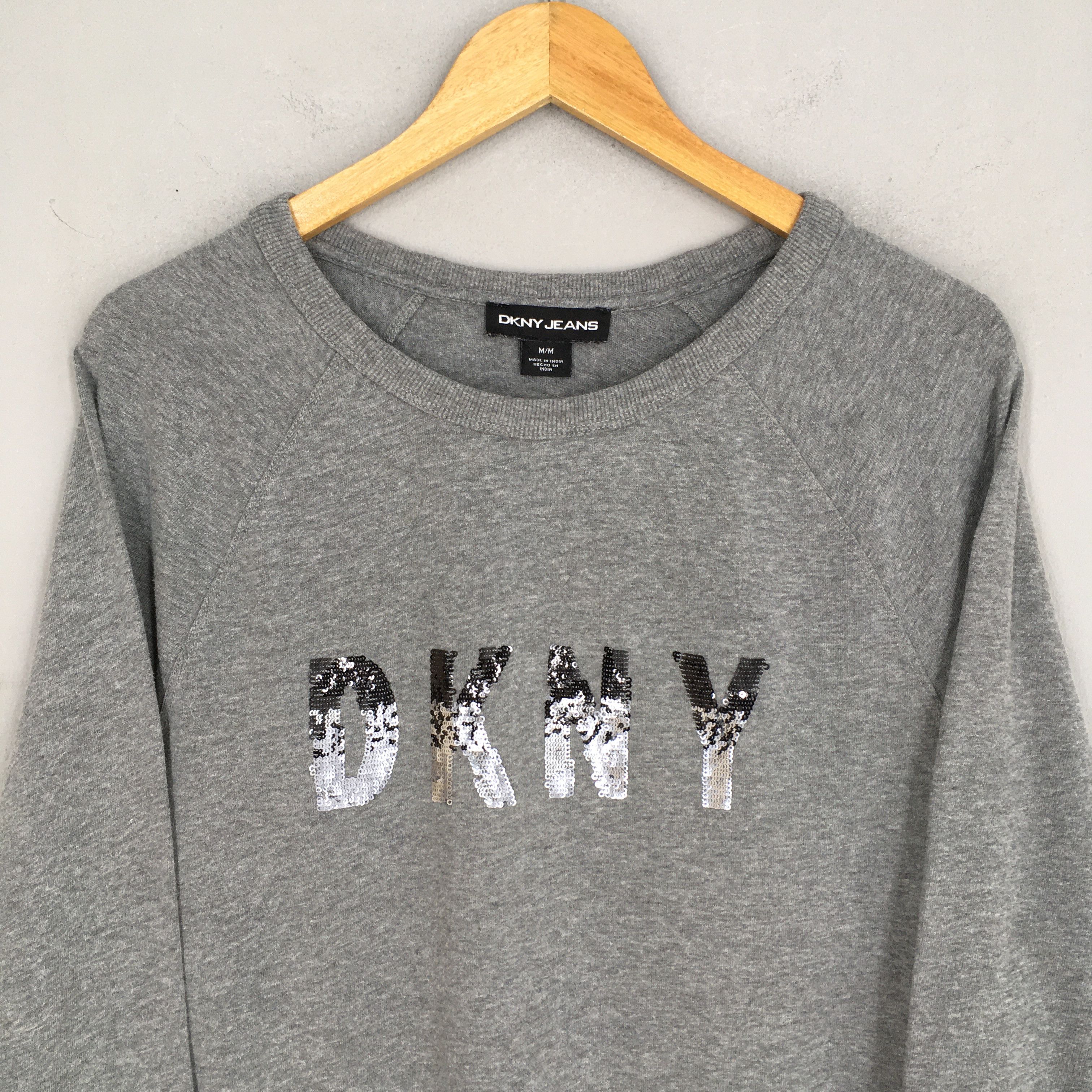 DKNY × Vintage Vintage Dkny Jeans Gray Sweatshirt Medium Size US M / EU 48-50 / 2 - 2 Thumbnail