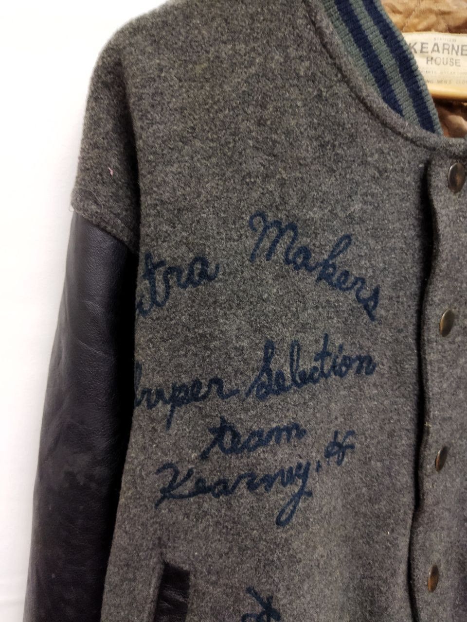 Japanese Brand Vintage Kearney House Wool+Leather Varsity Jacket Size US M / EU 48-50 / 2 - 12 Thumbnail