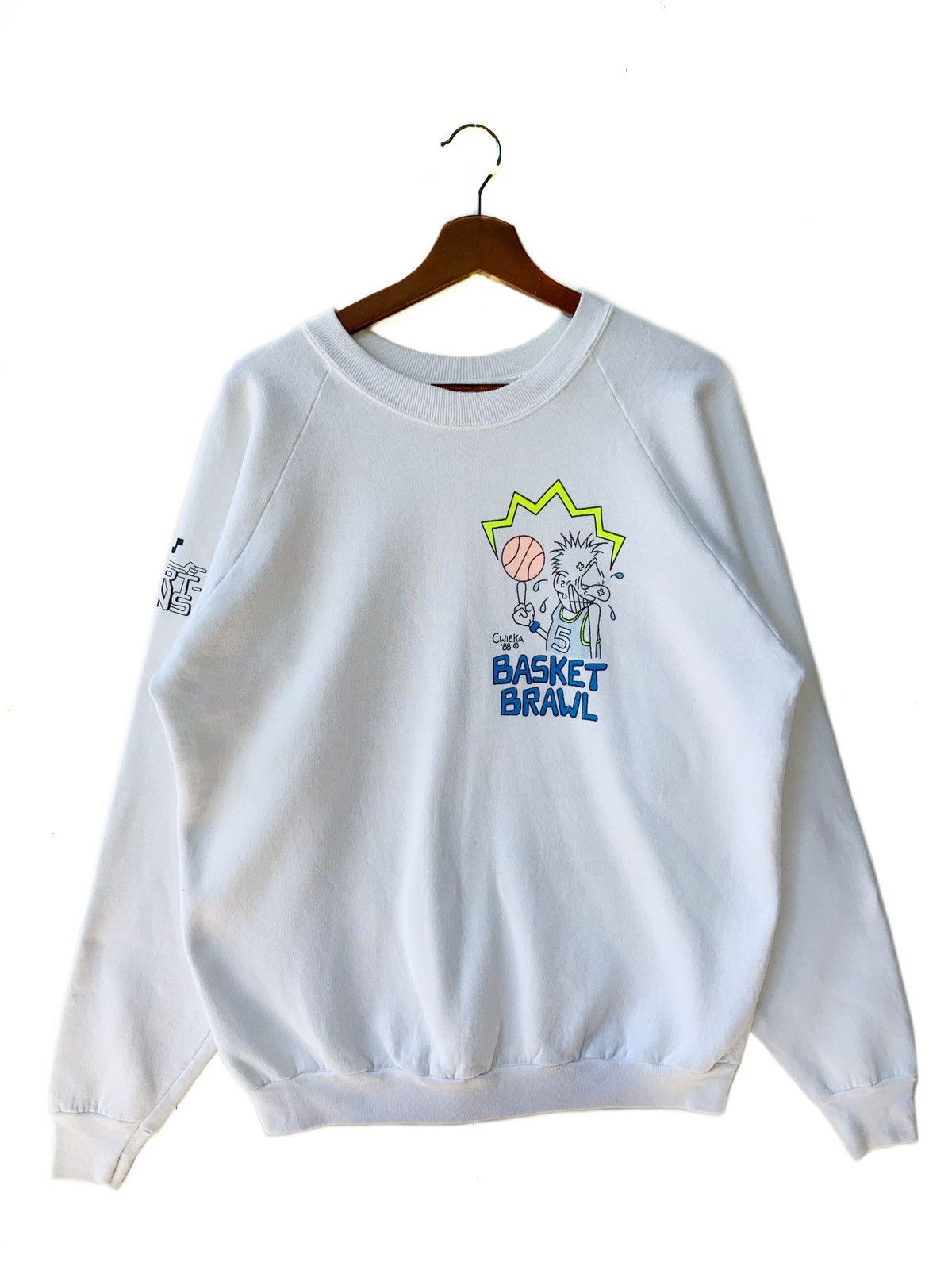 Fruit Of The Loom RARE⚡️1988 Fruit Of The Loom Sports Toon Sweatshirt Size US XL / EU 56 / 4 - 2 Thumbnail