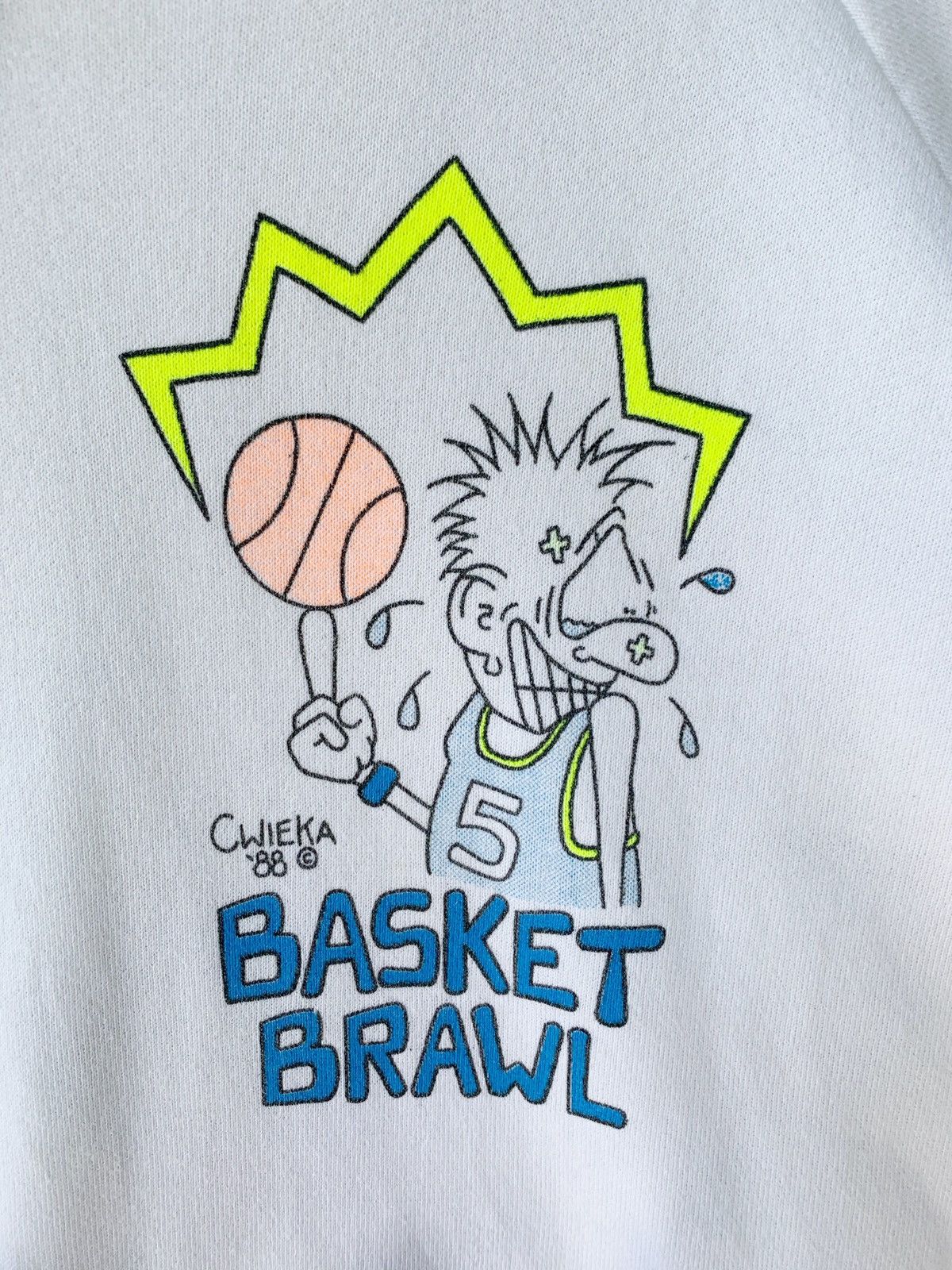 Fruit Of The Loom RARE⚡️1988 Fruit Of The Loom Sports Toon Sweatshirt Size US XL / EU 56 / 4 - 3 Thumbnail