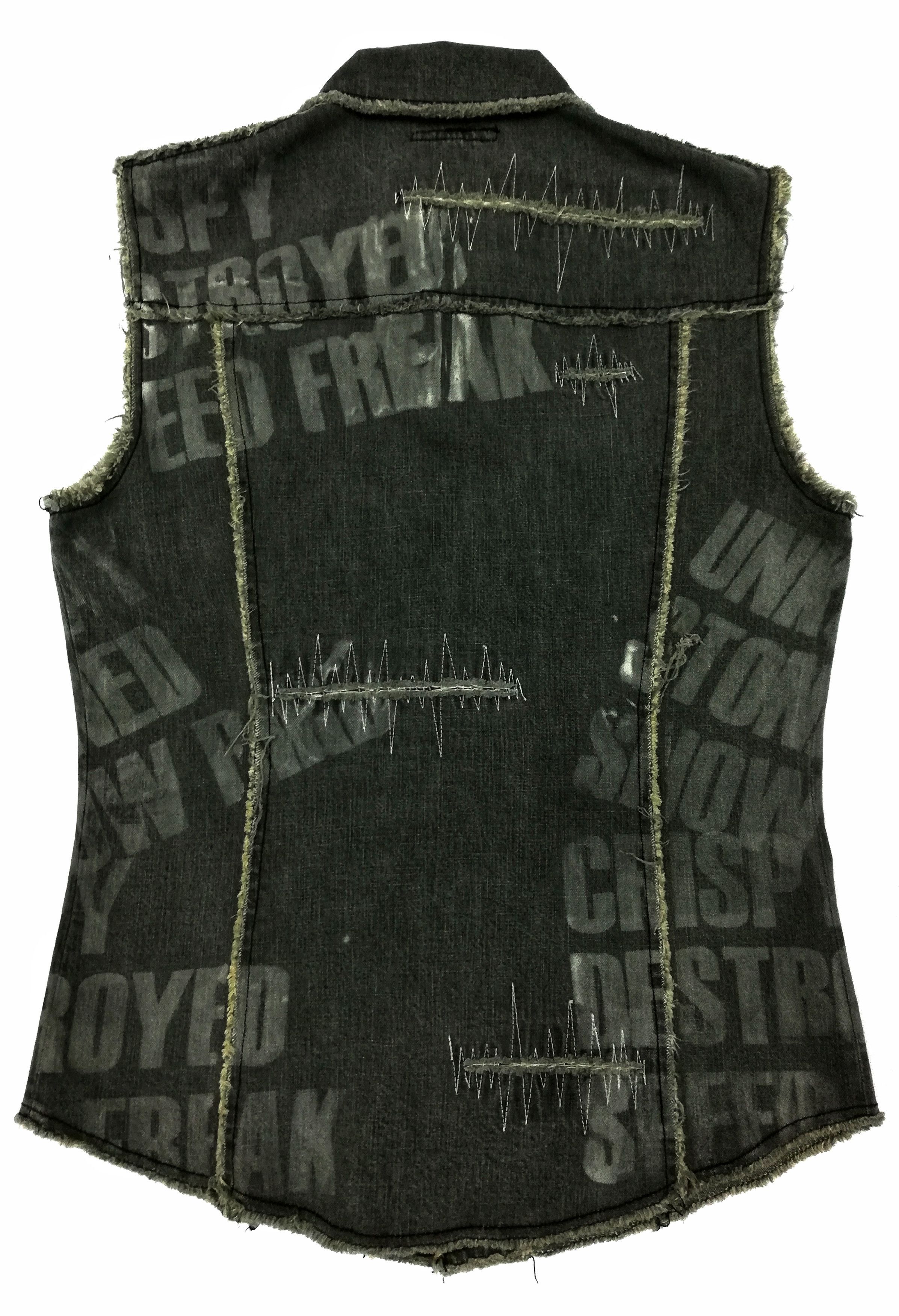Japanese Brand 🔥Shellac Denim Vest Design Iconic Style Undercover Vest🔥 Size US S / EU 44-46 / 1 - 9 Thumbnail