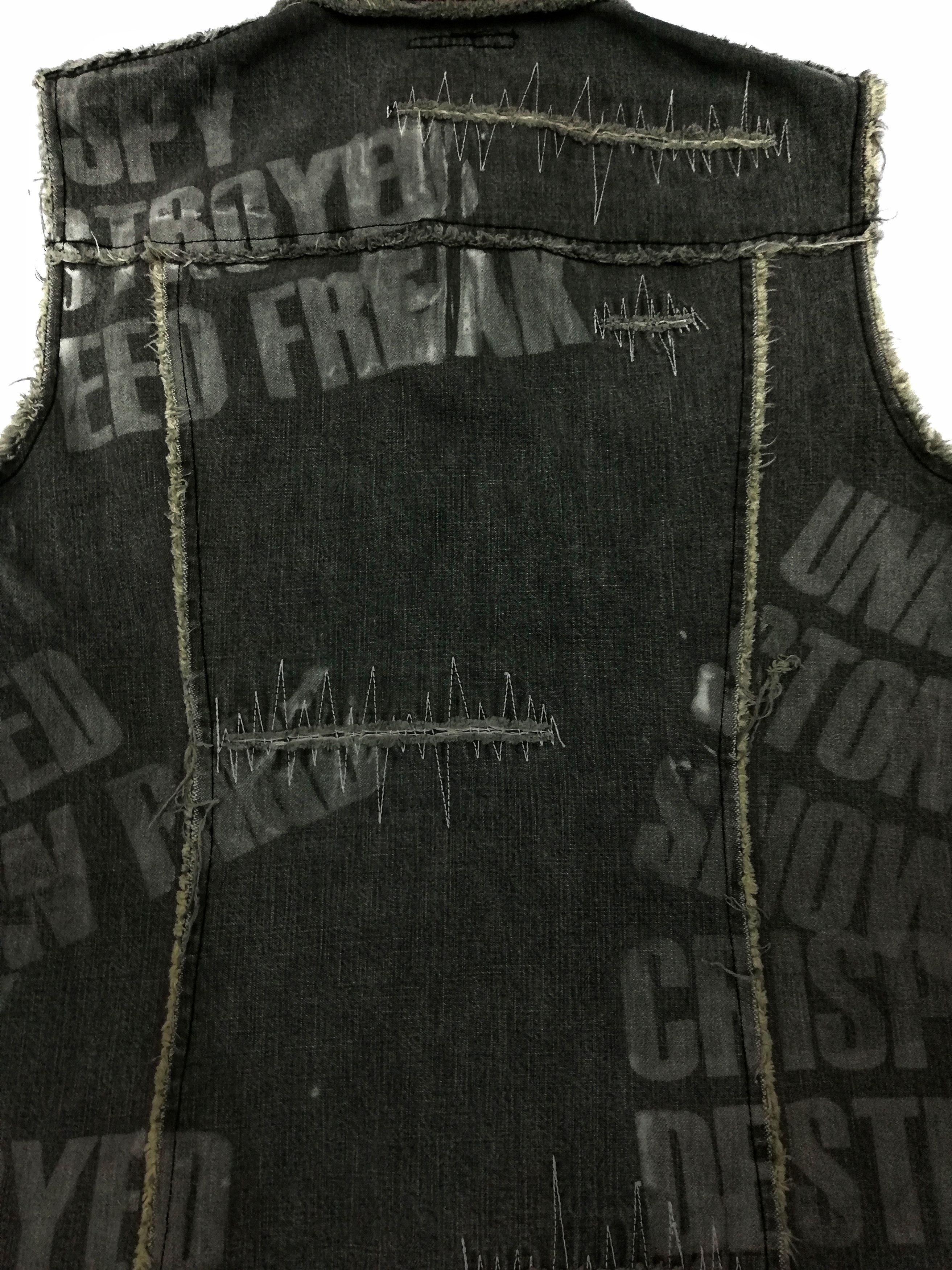 Japanese Brand 🔥Shellac Denim Vest Design Iconic Style Undercover Vest🔥 Size US S / EU 44-46 / 1 - 10 Thumbnail