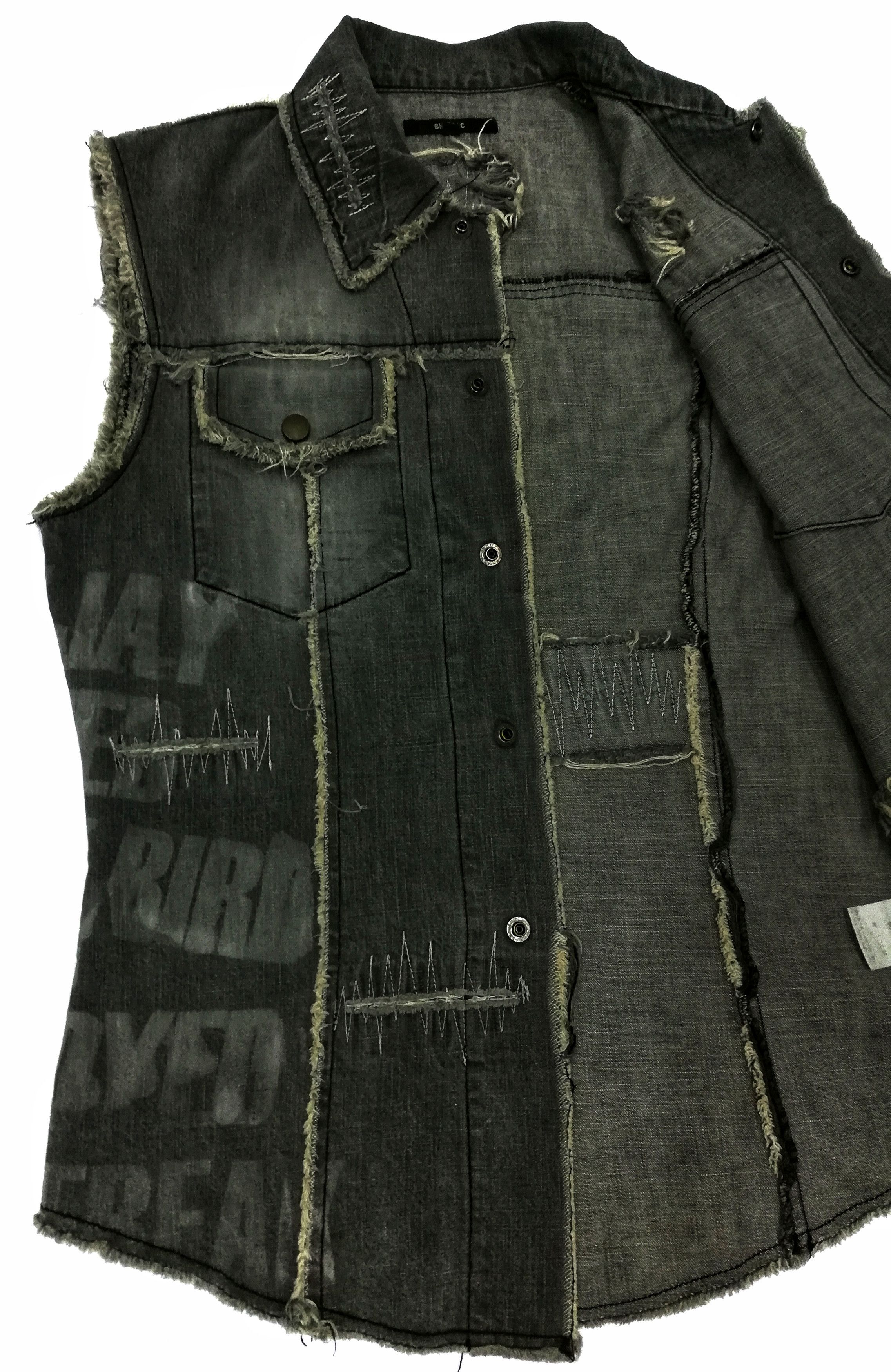 Japanese Brand 🔥Shellac Denim Vest Design Iconic Style Undercover Vest🔥 Size US S / EU 44-46 / 1 - 3 Thumbnail