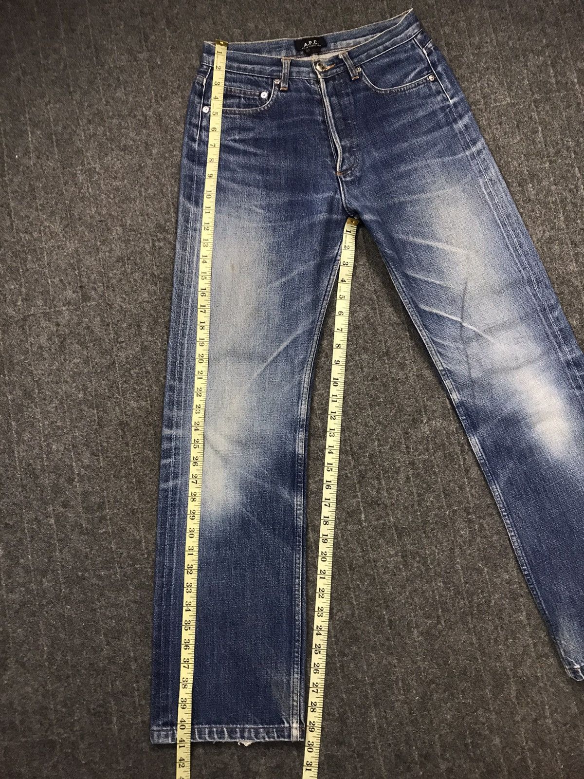 A.P.C. × Vintage A.P.C Rue De Fleurus Paris Selvedge Jeans Design Size US 28 / EU 44 - 17 Thumbnail