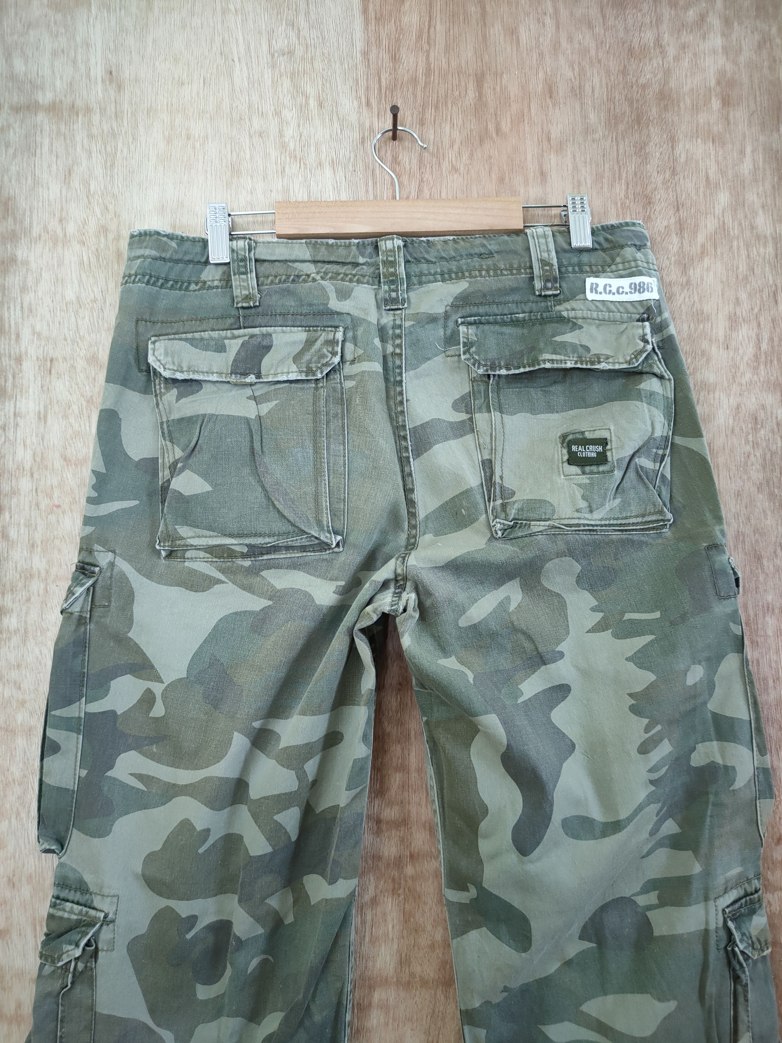 Japanese Brand DL Real Crush Clothing multipocket camo cargo pants #46-250T Size US 32 / EU 48 - 9 Thumbnail