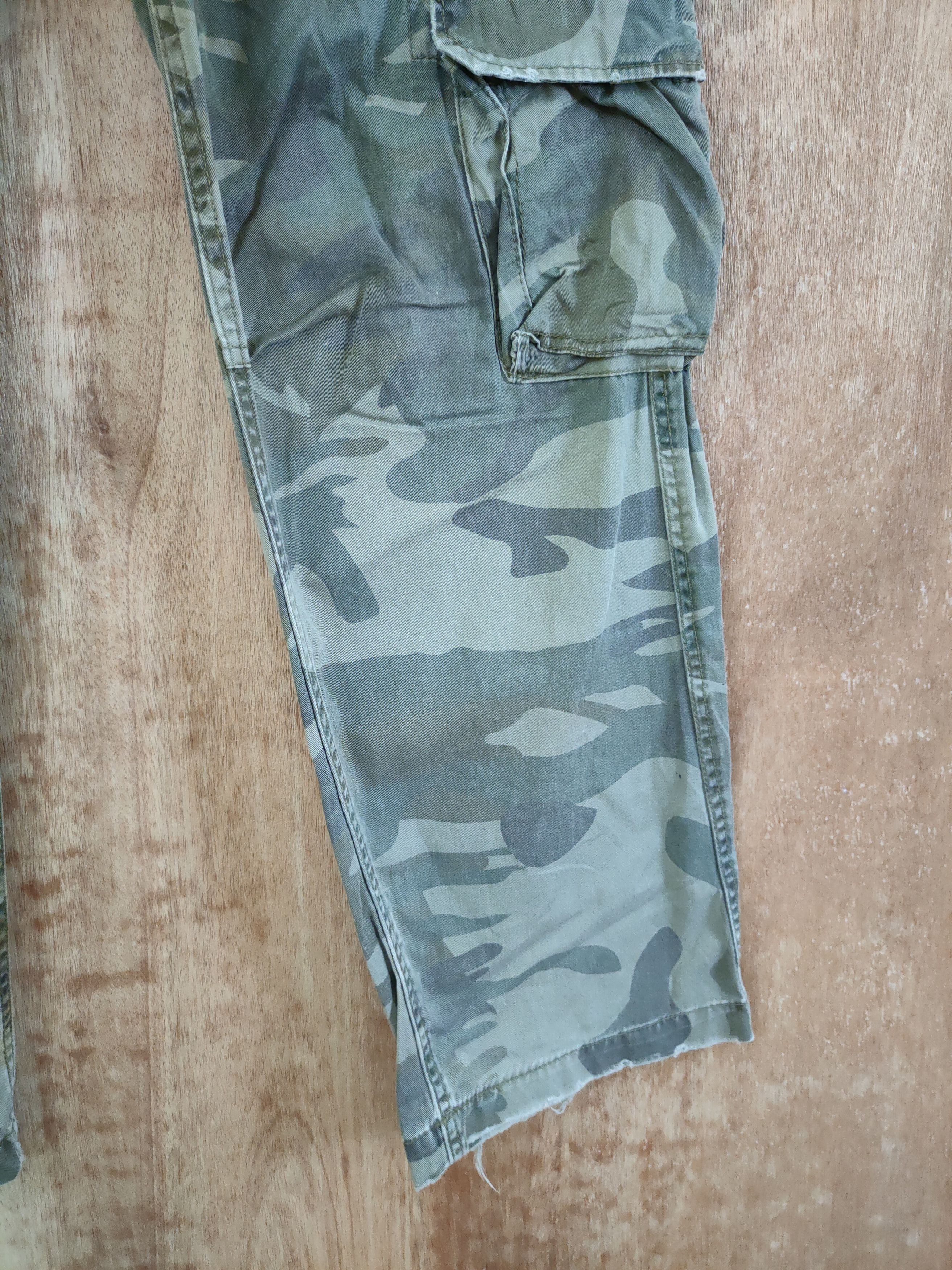 Japanese Brand DL Real Crush Clothing multipocket camo cargo pants #46-250T Size US 32 / EU 48 - 3 Thumbnail