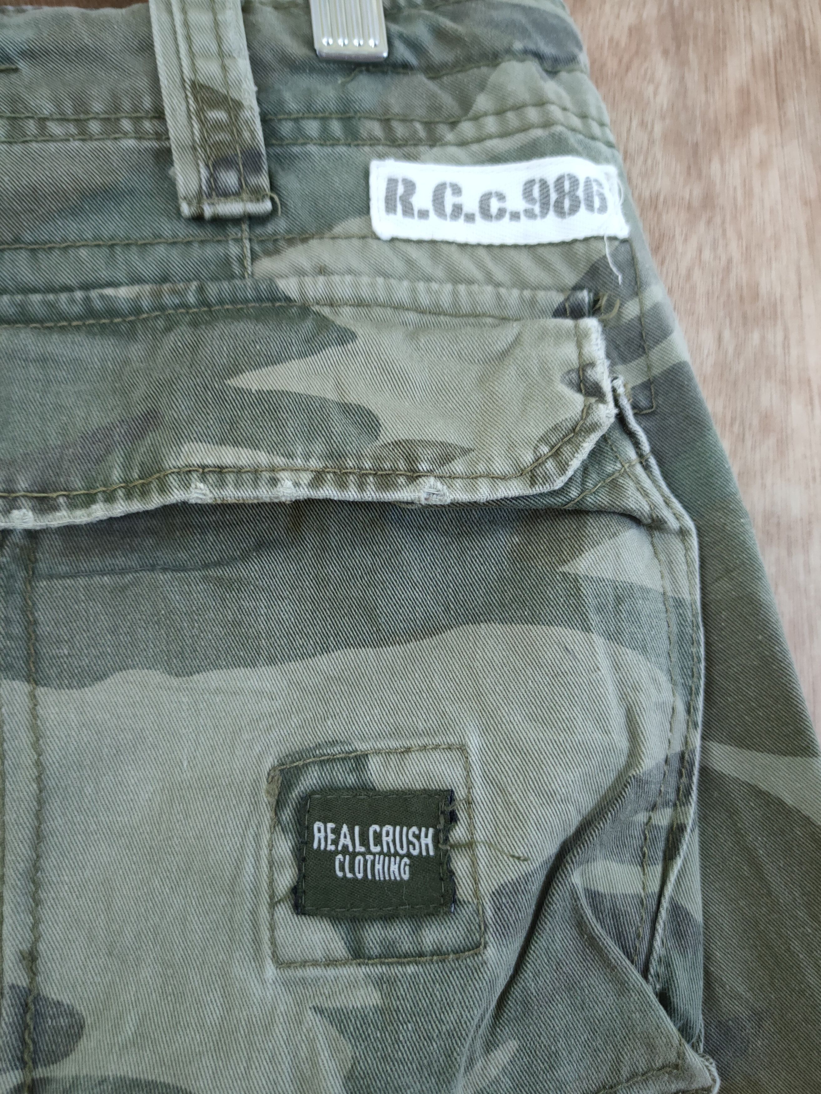 Japanese Brand DL Real Crush Clothing multipocket camo cargo pants #46-250T Size US 32 / EU 48 - 10 Thumbnail