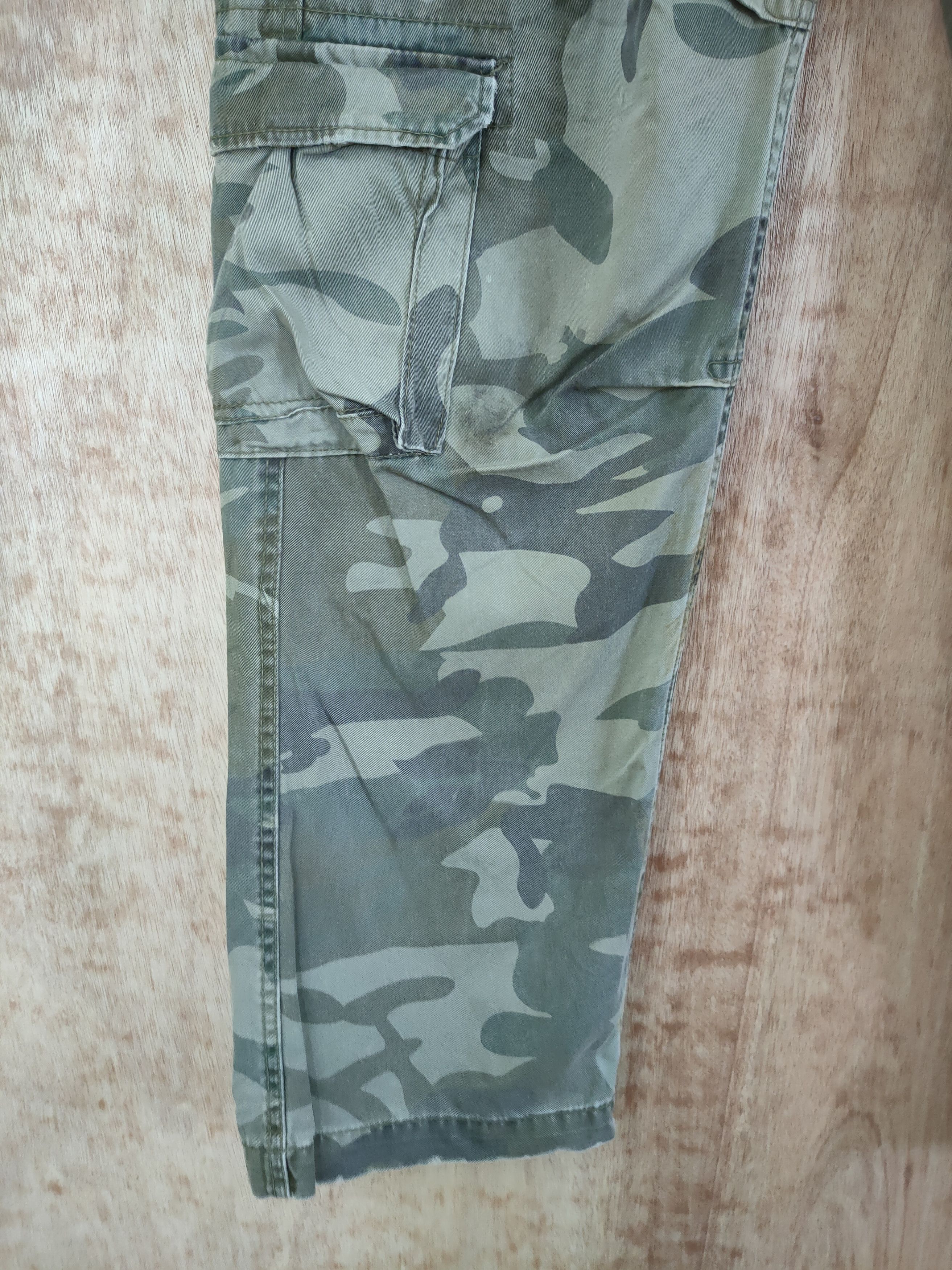Japanese Brand DL Real Crush Clothing multipocket camo cargo pants #46-250T Size US 32 / EU 48 - 2 Thumbnail