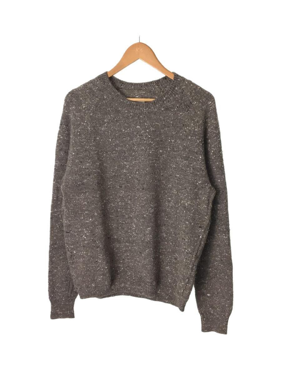 image of Maison Margiela Aw17 Wool Donegal Knit Sweater in Brown Grey, Men's (Size Medium)