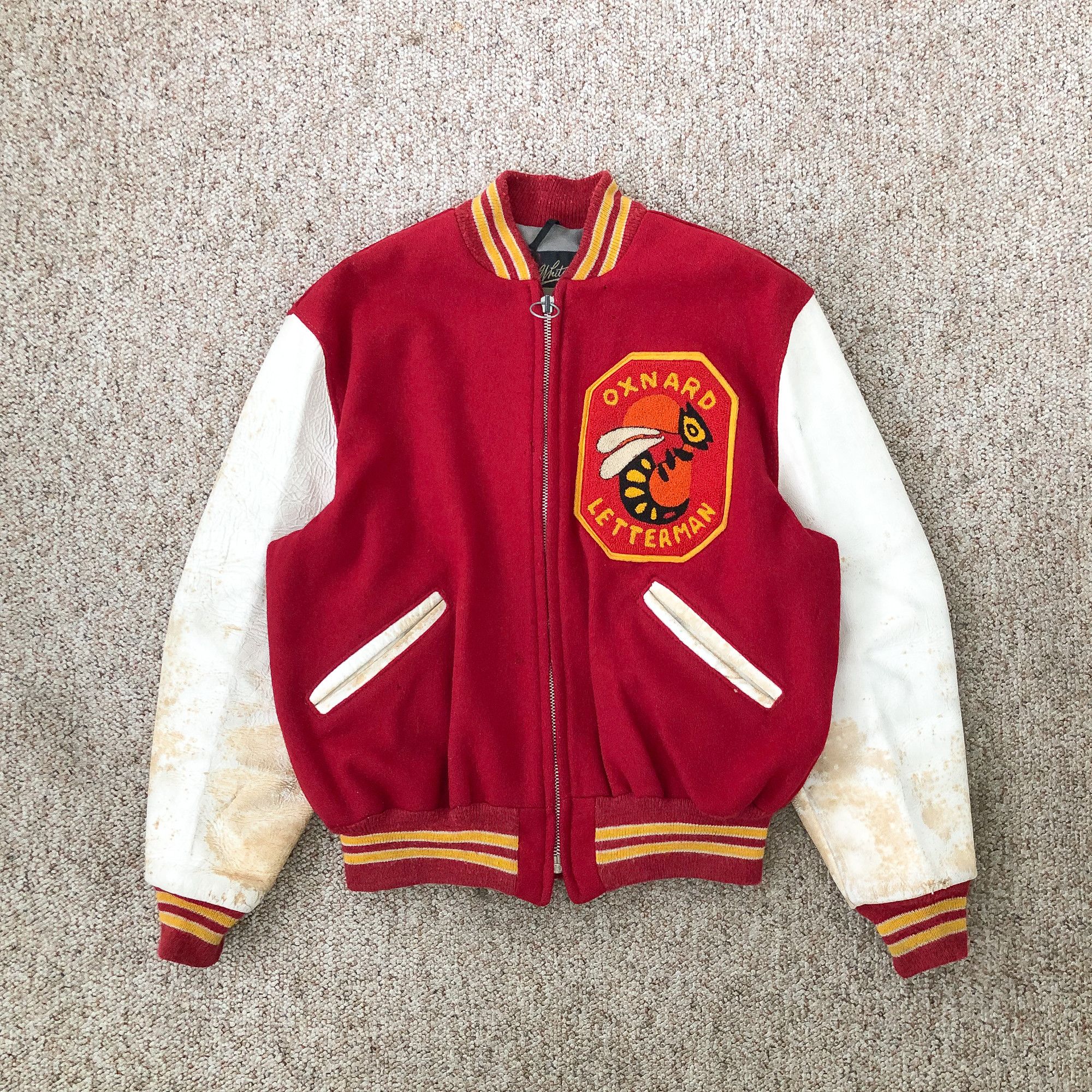 Vintage 60s Boxy Sun Faded 'Oxnard' Varsity Jacket Size US L / EU 52-54 / 3 - 2 Thumbnail