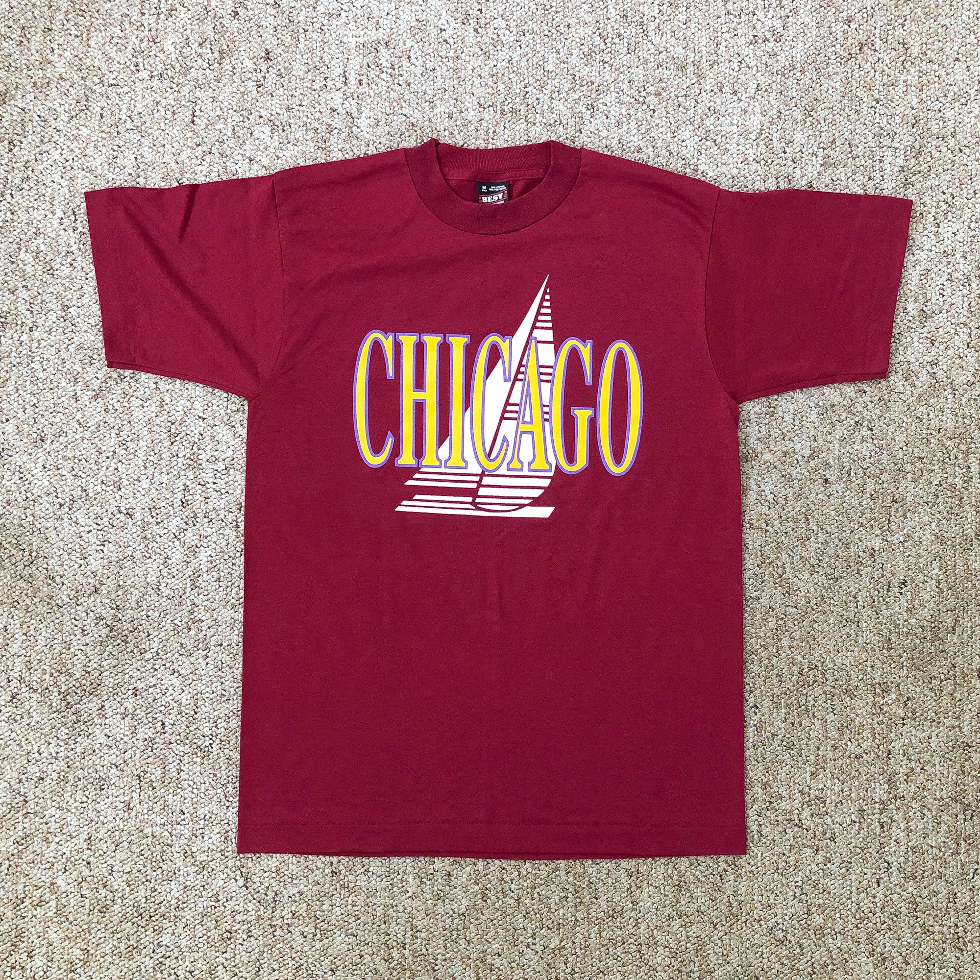 Vintage Vintage 90s Single Stitch Boxy 'Chicago' T-Shirt Size US M / EU 48-50 / 2 - 2 Thumbnail