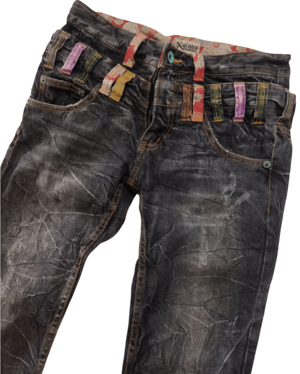 Japanese Brand Japanese Nylaus Clothing Double Waist Jeans Size US 31 - 7 Thumbnail