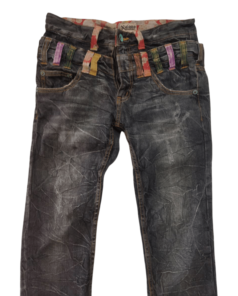 Japanese Brand Japanese Nylaus Clothing Double Waist Jeans Size US 31 - 5 Thumbnail