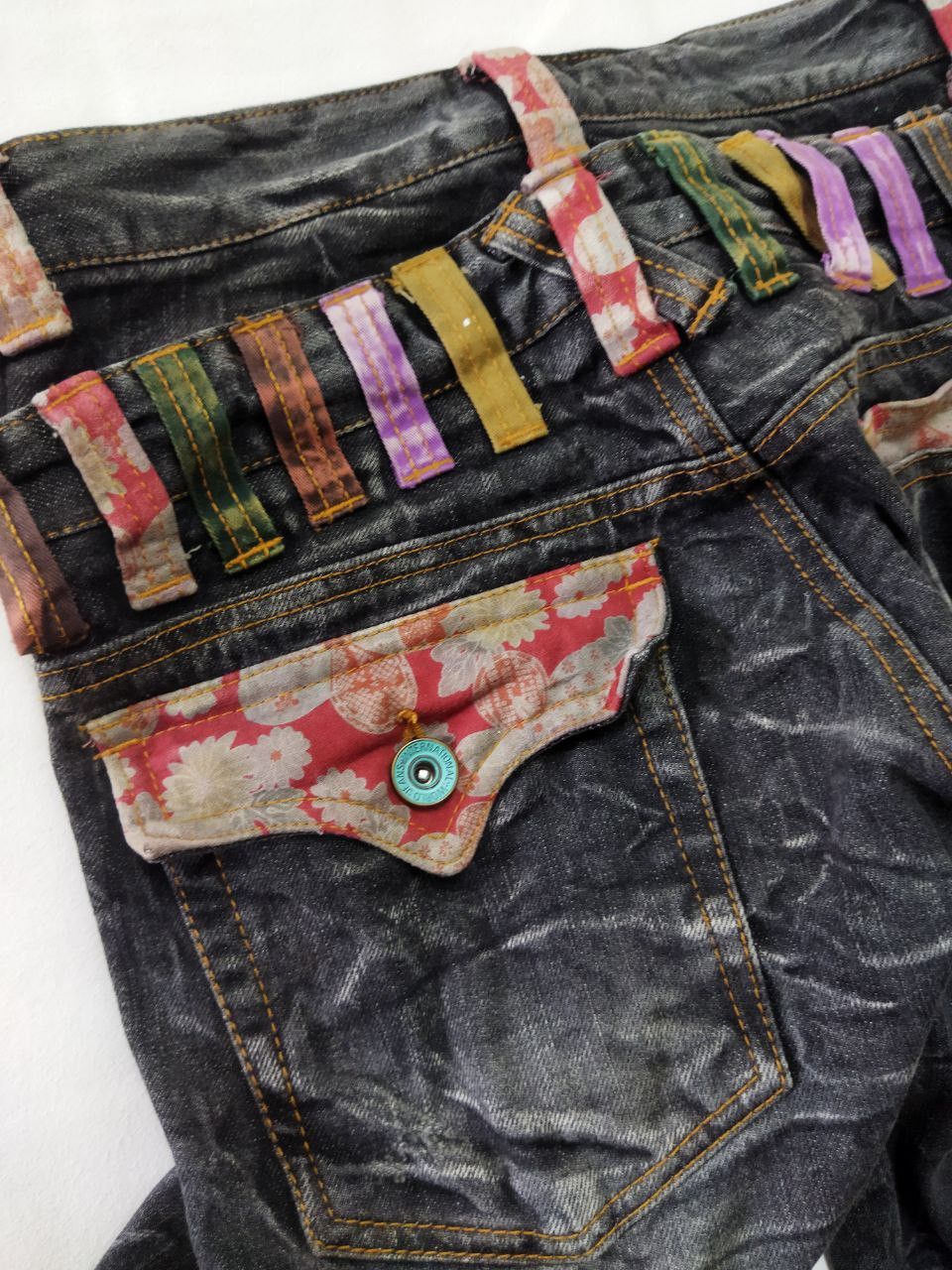 Japanese Brand Japanese Nylaus Clothing Double Waist Jeans Size US 31 - 10 Thumbnail