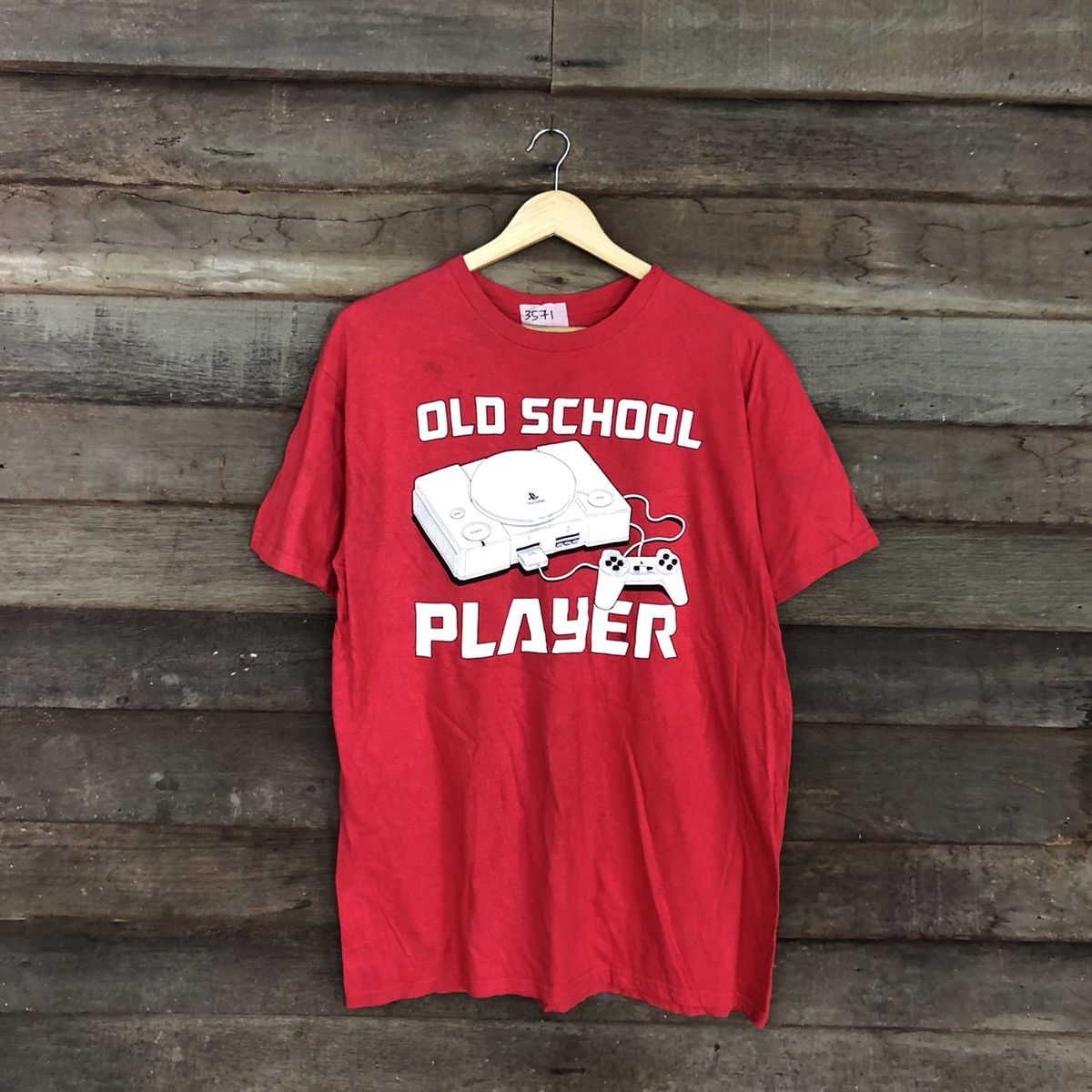 Playstation ps2 old school vintage Red tee #3571