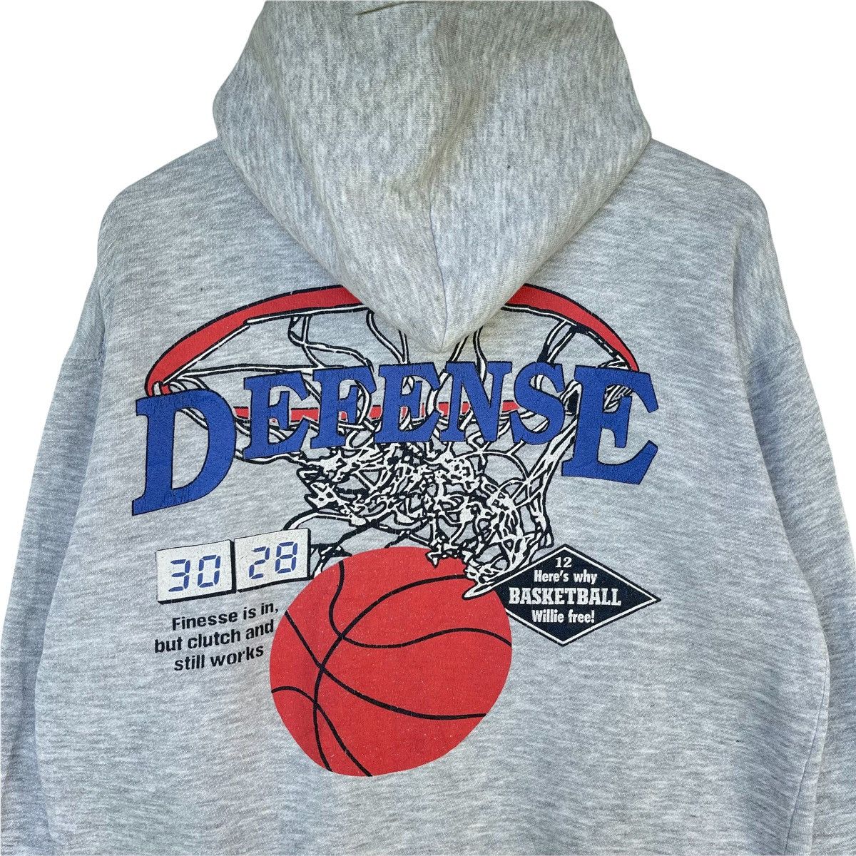 Vintage Vintage 90s Basketball Defense Full Zip Hoodie Size US L / EU 52-54 / 3 - 2 Thumbnail