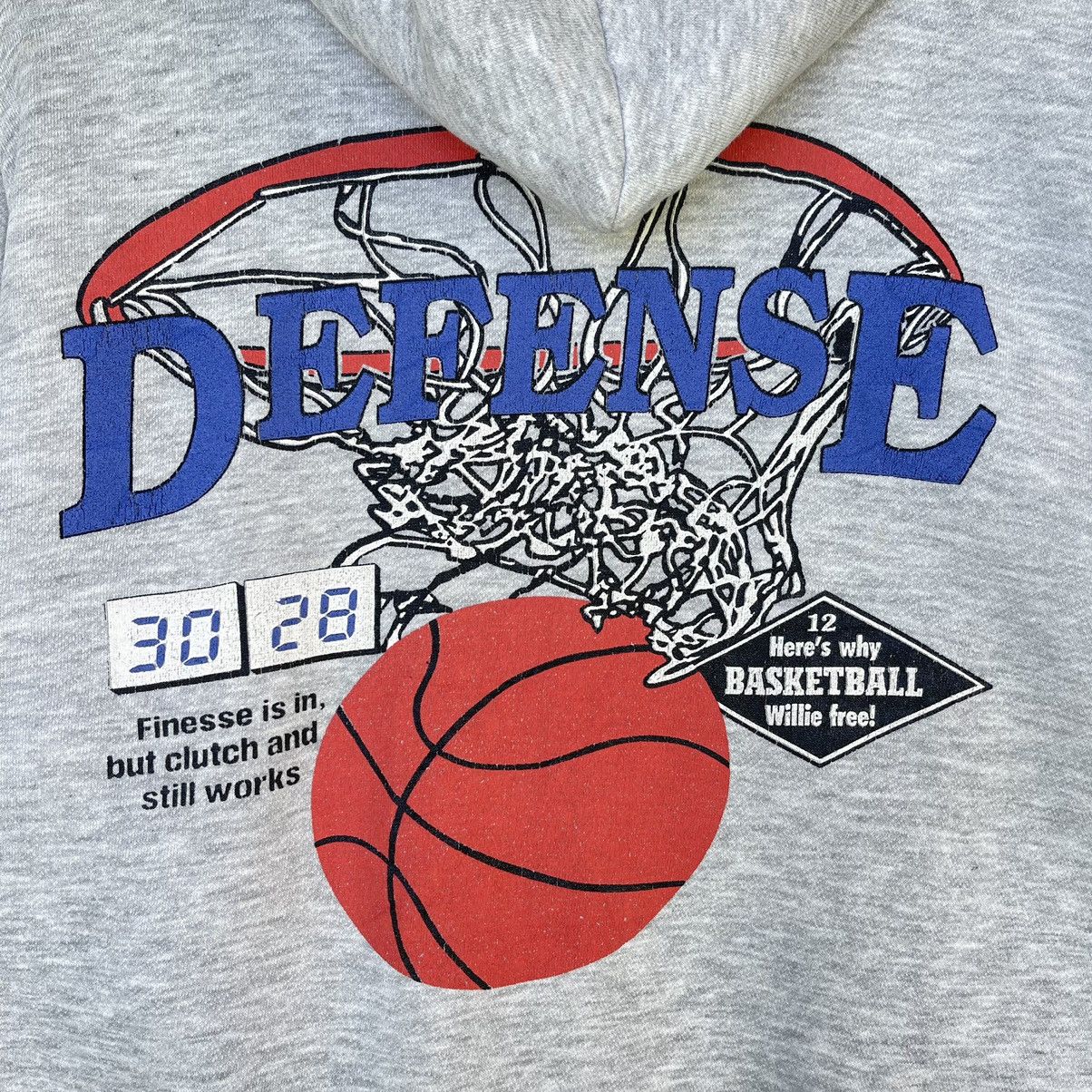 Vintage Vintage 90s Basketball Defense Full Zip Hoodie Size US L / EU 52-54 / 3 - 3 Thumbnail