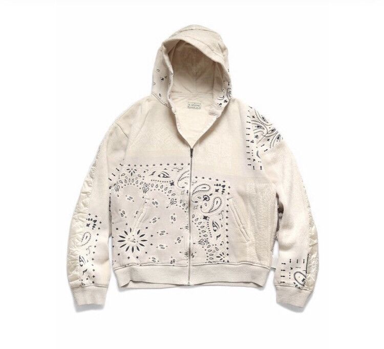 Kapital × Kapital Kountry KAPITAL FLEECE KNIT BANDANA BIVOUAC HOODED BLOUSON NATURAL Size US M / EU 48-50 / 2 - 1 Thumbnail