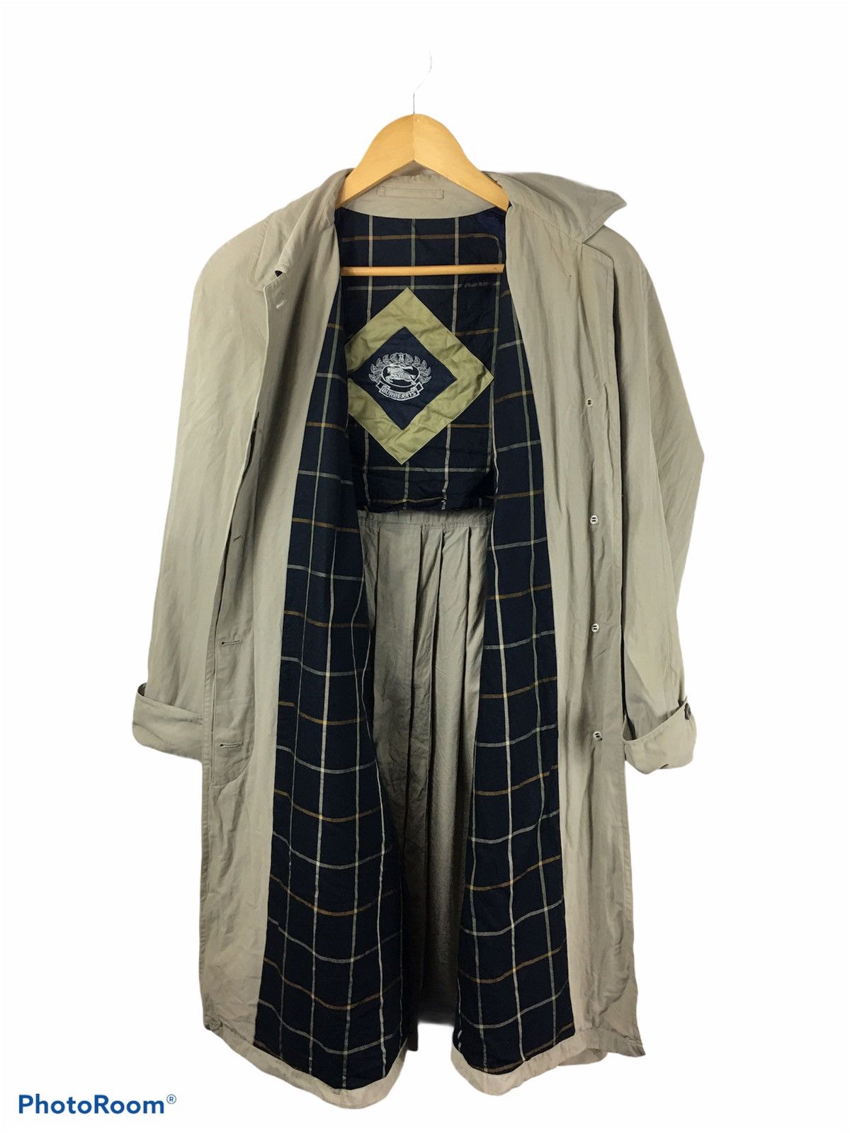 Burberry × Vintage Vintage Burberrys Trench Coat nova check inside jacket Size US L / EU 52-54 / 3 - 1 Thumbnail