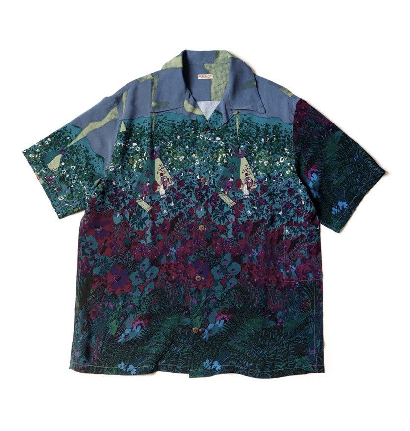 image of Kapital Rayon Nava Holland Aloha Shirts Size 4 in Purple, Men's