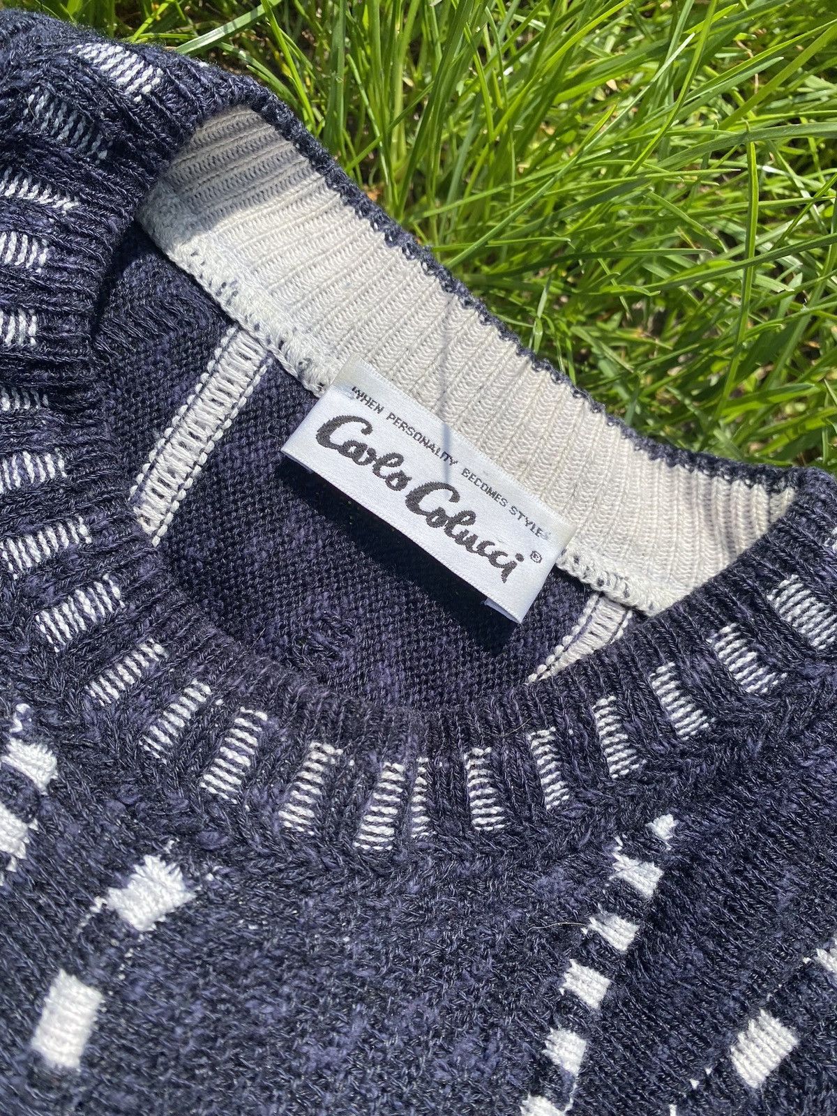 Carlo Colucci × Coogi × Vintage Carlo Colucci Vintage Rare Sweater Knitwear 3D Coogi Size US XL / EU 56 / 4 - 3 Thumbnail