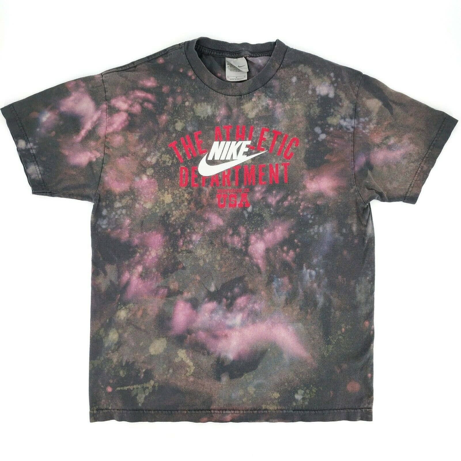 Nike × Vintage Vintage Nike Custom Bleached Tie Dye Logo Graphic T-Shirt L Size US L / EU 52-54 / 3 - 1 Thumbnail