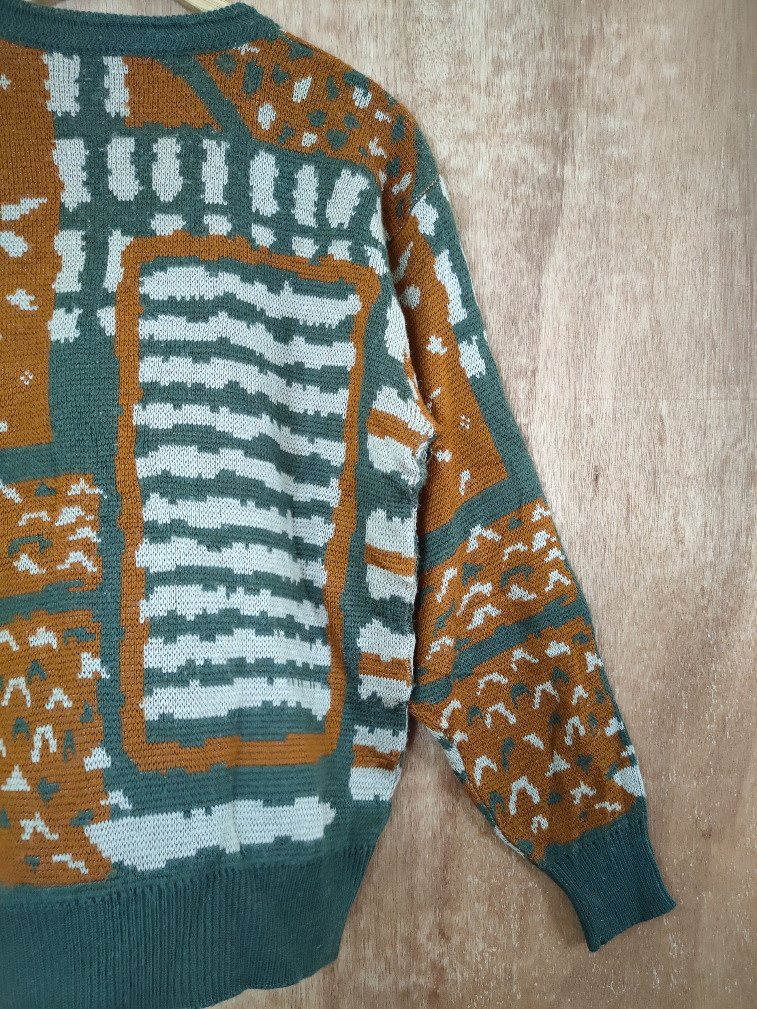 Japanese Brand DL Mackinaws art mix color knitwear sweatshirt japan #46-388 Size US M / EU 48-50 / 2 - 8 Thumbnail