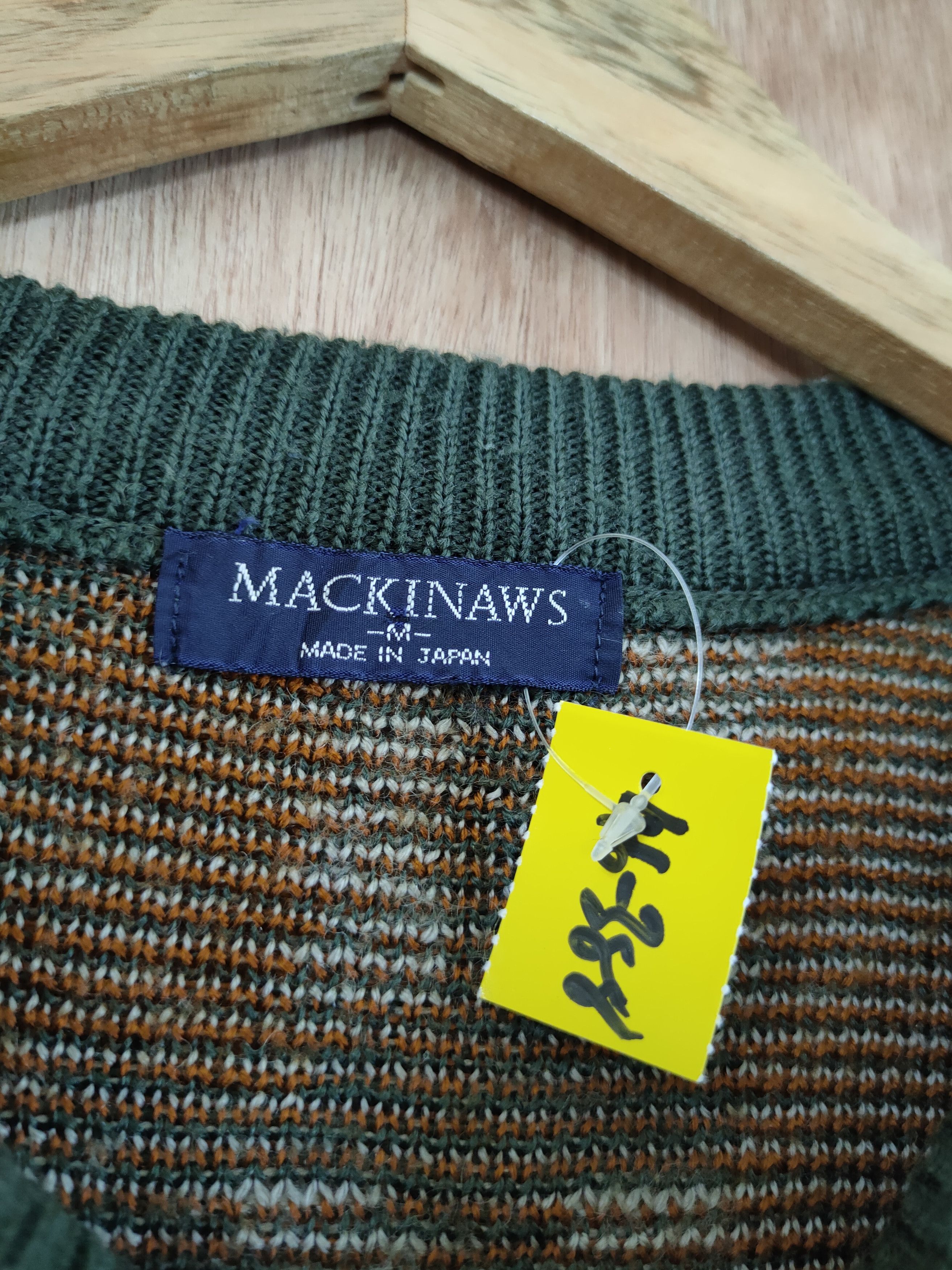 Japanese Brand DL Mackinaws art mix color knitwear sweatshirt japan #46-388 Size US M / EU 48-50 / 2 - 4 Thumbnail