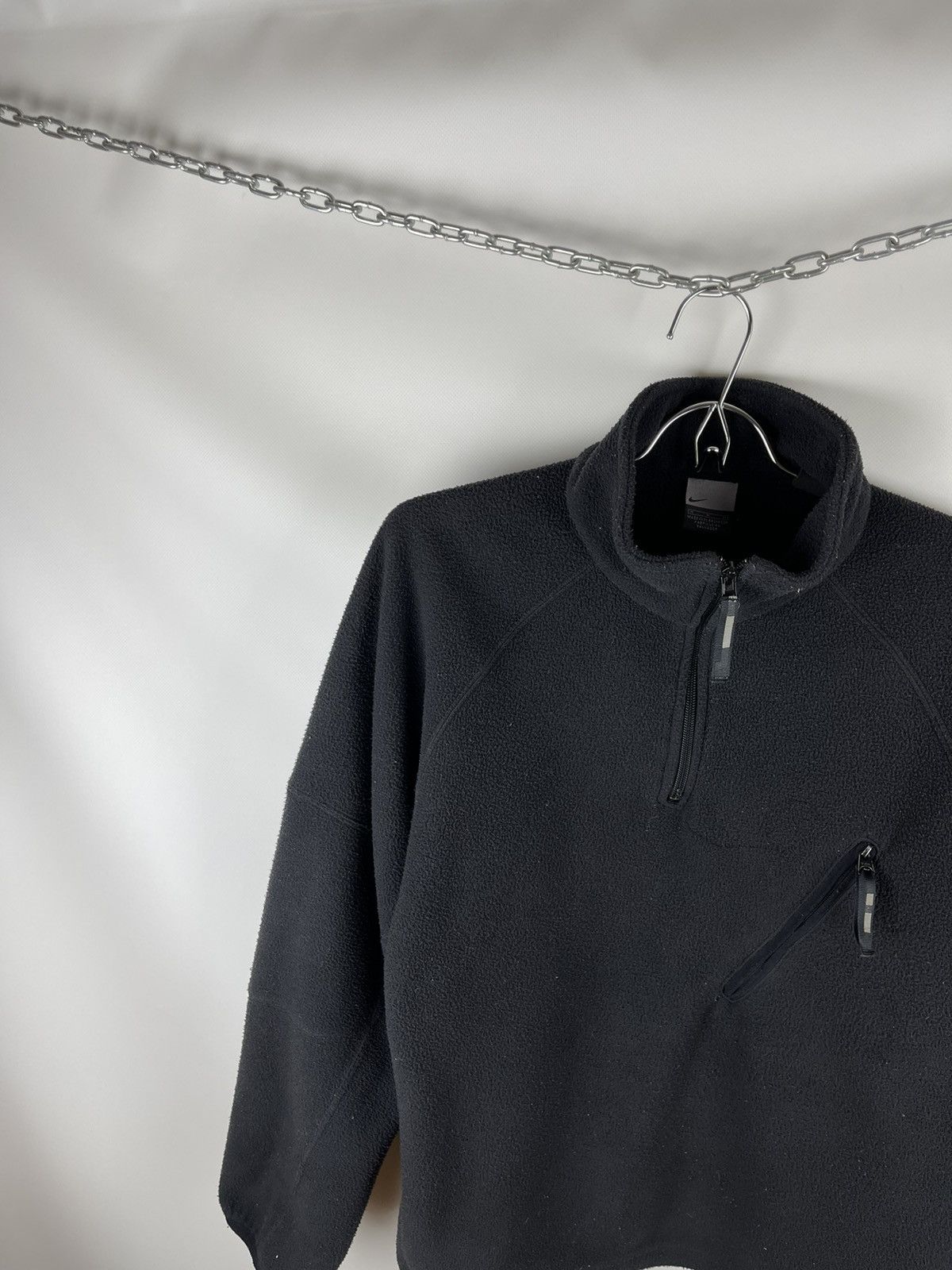 Nike Nike Vintage y2k logo Nike fleece black 1/4 zip jacket Size US M / EU 48-50 / 2 - 2 Thumbnail