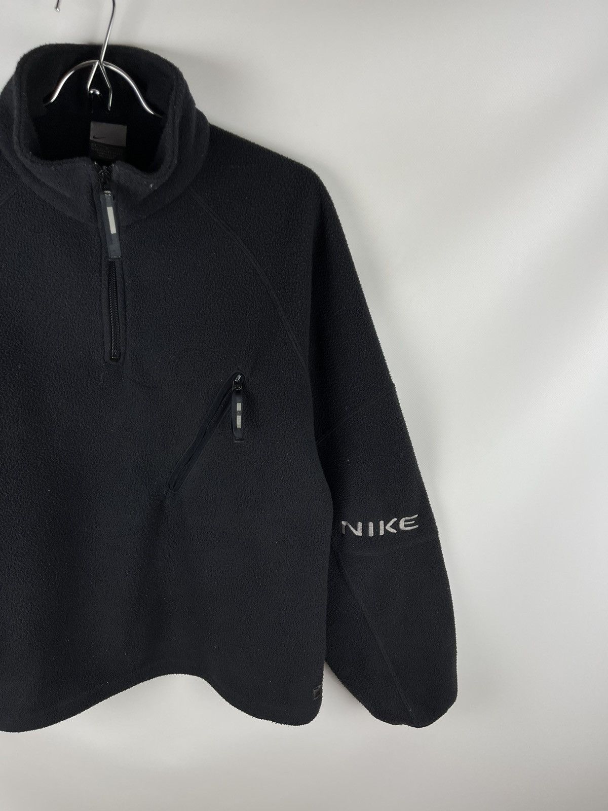 Nike Nike Vintage y2k logo Nike fleece black 1/4 zip jacket Size US M / EU 48-50 / 2 - 4 Thumbnail
