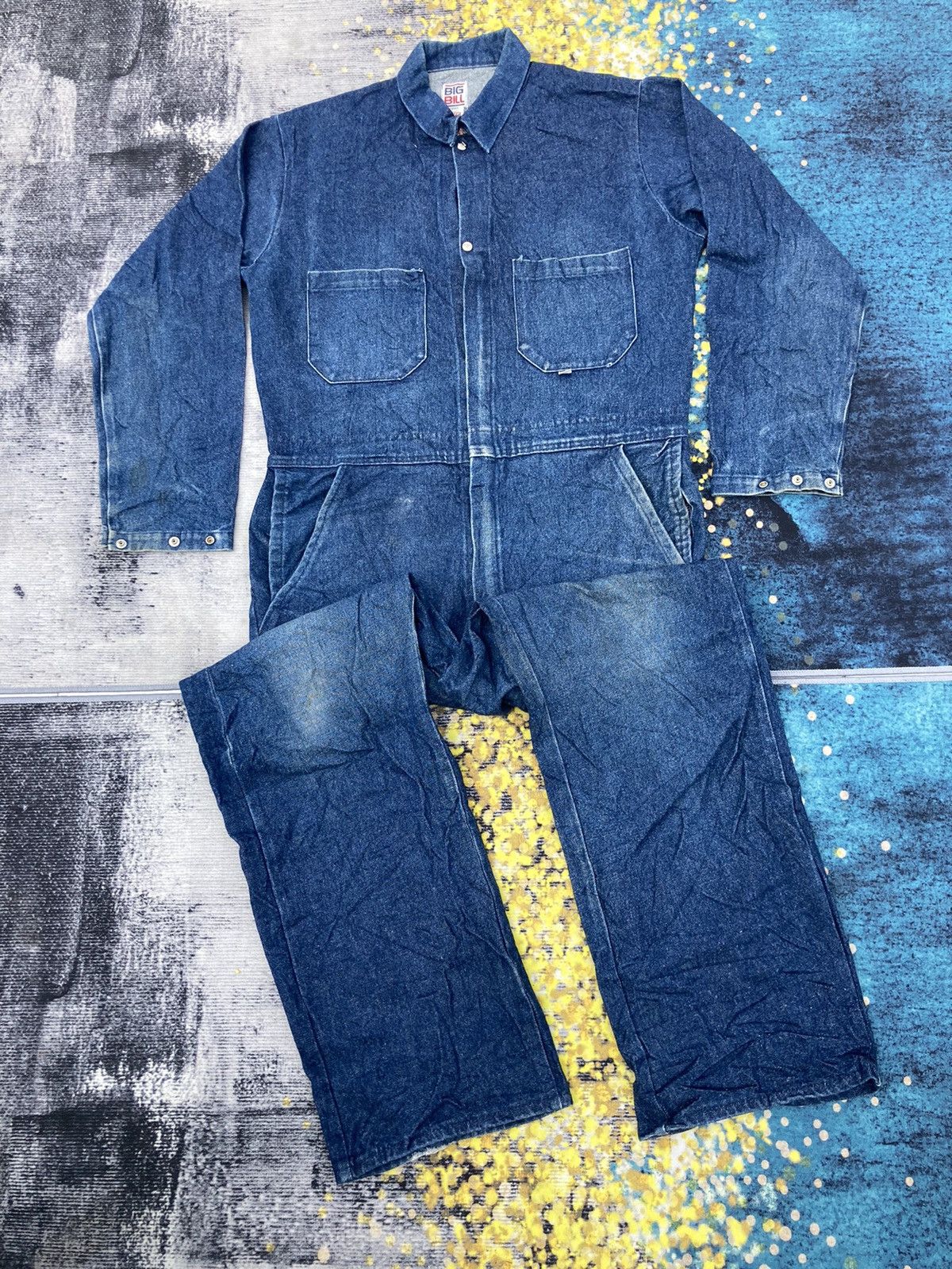 Designer × Japanese Brand DISTRESSED BIG BILL OVERALL Size US 40 / EU 56 - 1 Thumbnail