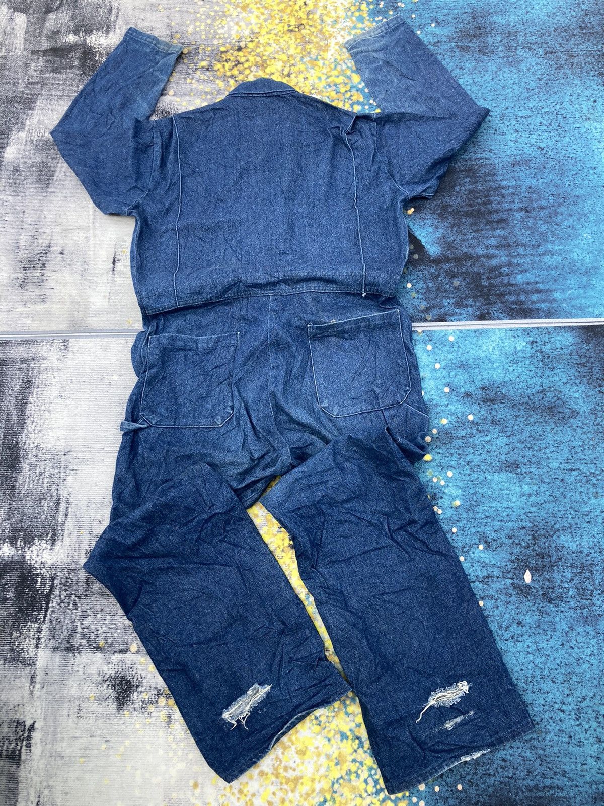 Designer × Japanese Brand DISTRESSED BIG BILL OVERALL Size US 40 / EU 56 - 2 Thumbnail