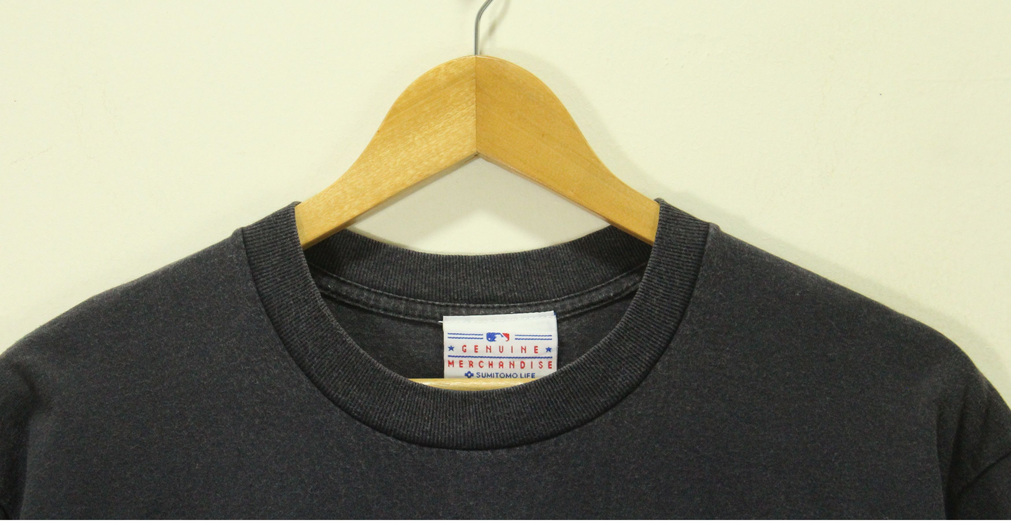 MLB Vintage 90s DODGERS NOMO T Shirt 1997 Faded Black Size US L / EU 52-54 / 3 - 5 Thumbnail