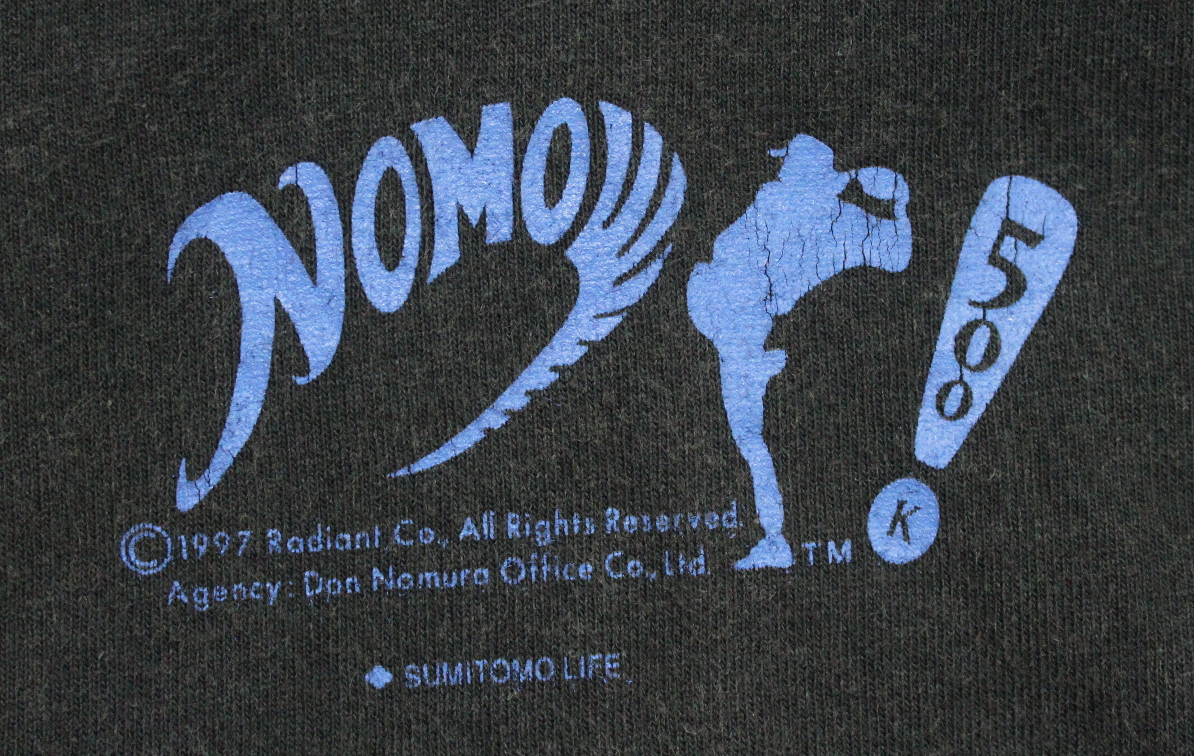 MLB Vintage 90s DODGERS NOMO T Shirt 1997 Faded Black Size US L / EU 52-54 / 3 - 10 Thumbnail