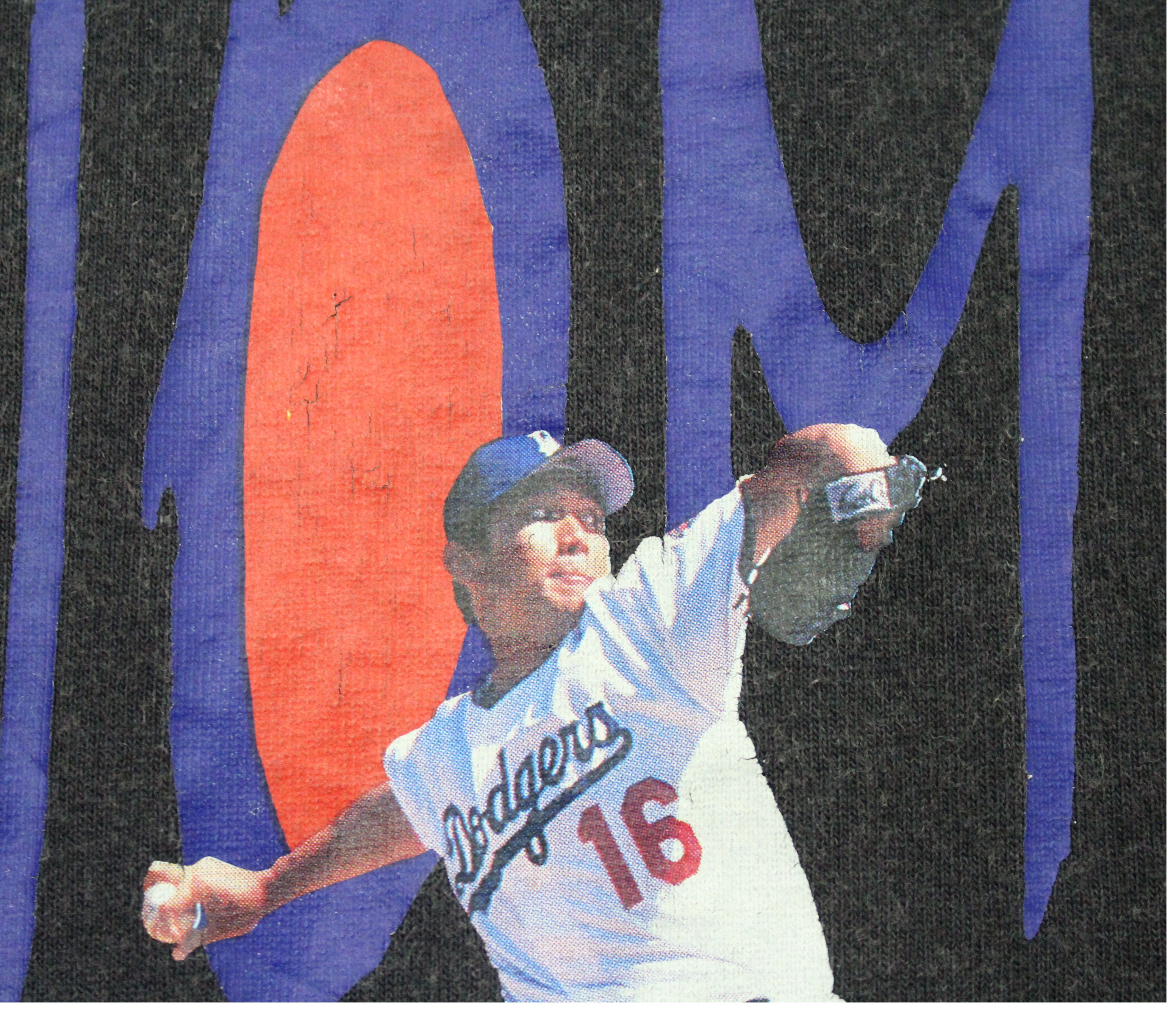MLB Vintage 90s DODGERS NOMO T Shirt 1997 Faded Black Size US L / EU 52-54 / 3 - 9 Thumbnail