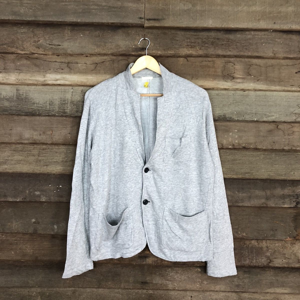 Japanese Brand Japan plain streetwear Grey Cardigan #3914 Size US M / EU 48-50 / 2 - 3 Thumbnail