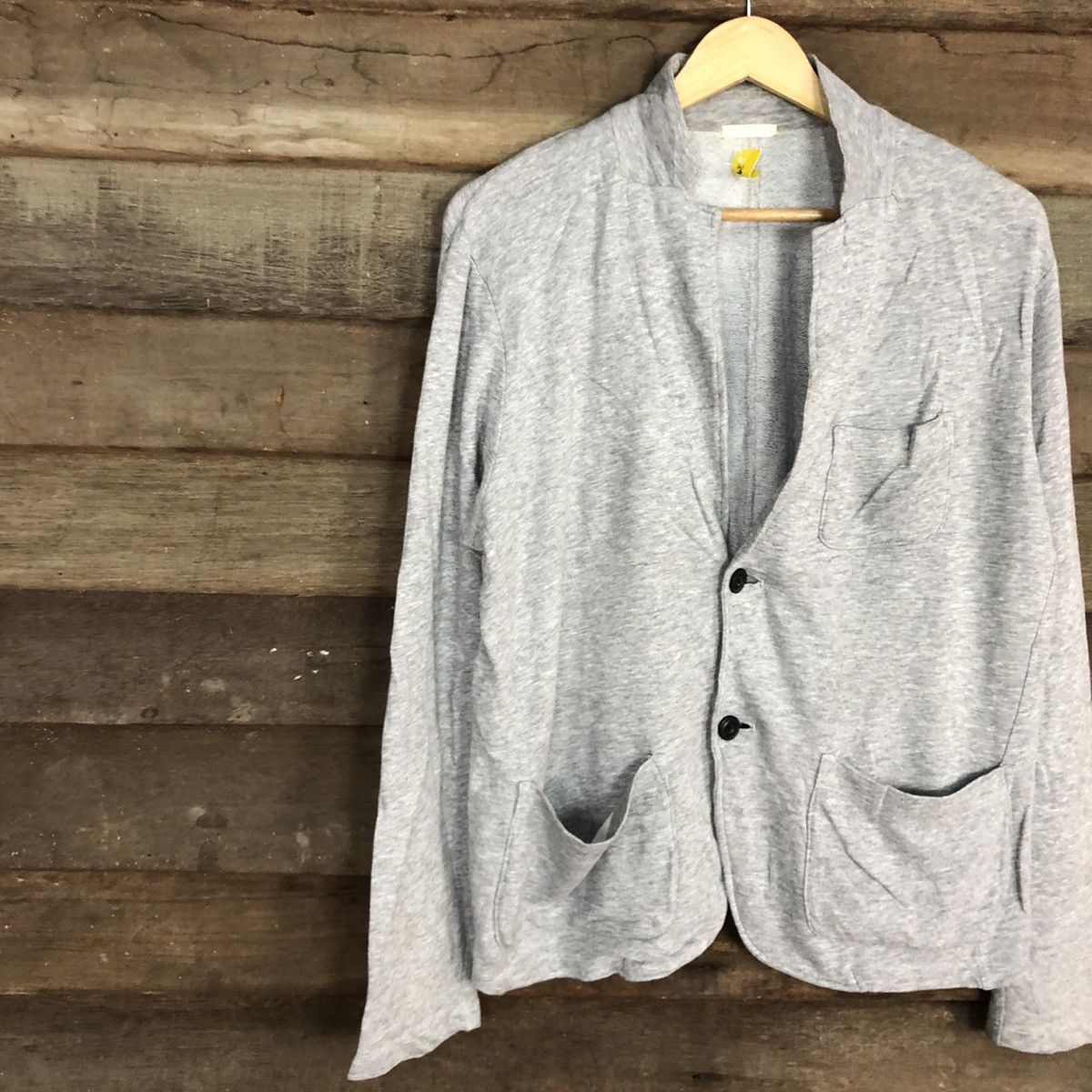 Japanese Brand Japan plain streetwear Grey Cardigan #3914 Size US M / EU 48-50 / 2 - 7 Thumbnail