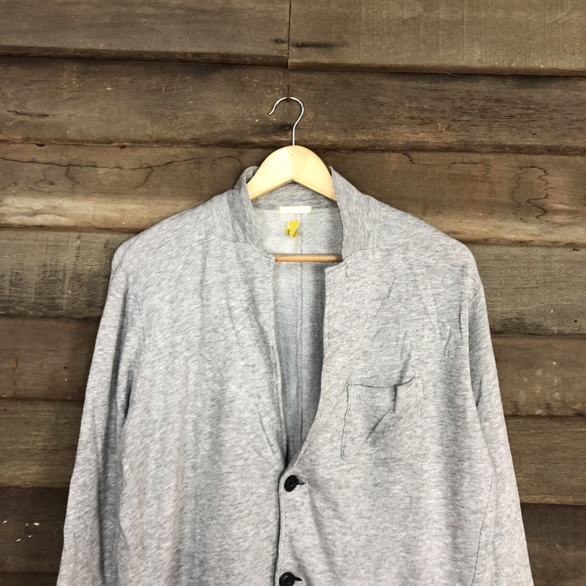 Japanese Brand Japan plain streetwear Grey Cardigan #3914 Size US M / EU 48-50 / 2 - 9 Thumbnail
