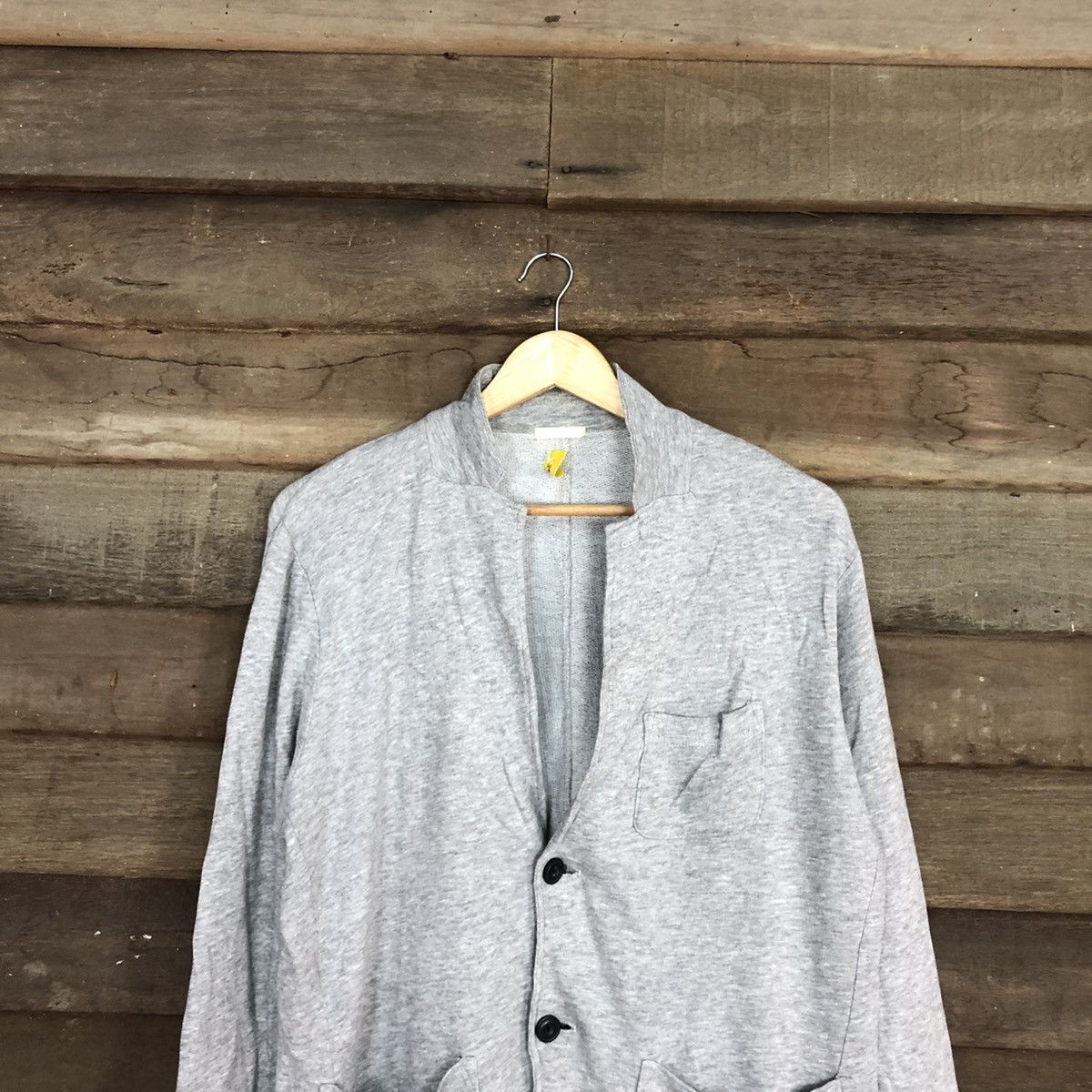 Japanese Brand Japan plain streetwear Grey Cardigan #3914 Size US M / EU 48-50 / 2 - 2 Thumbnail