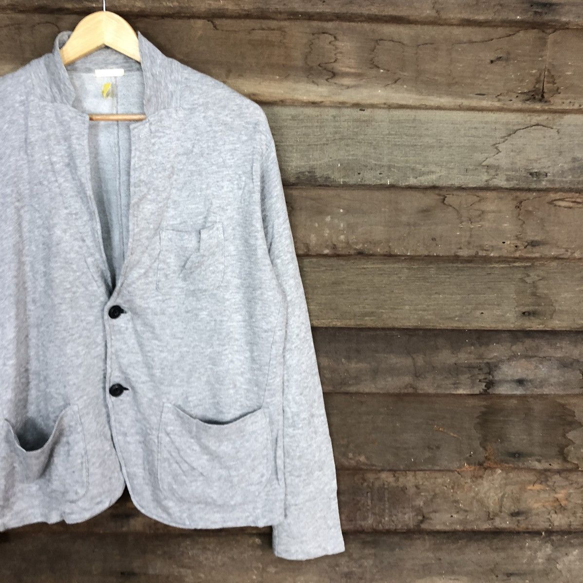 Japanese Brand Japan plain streetwear Grey Cardigan #3914 Size US M / EU 48-50 / 2 - 5 Thumbnail