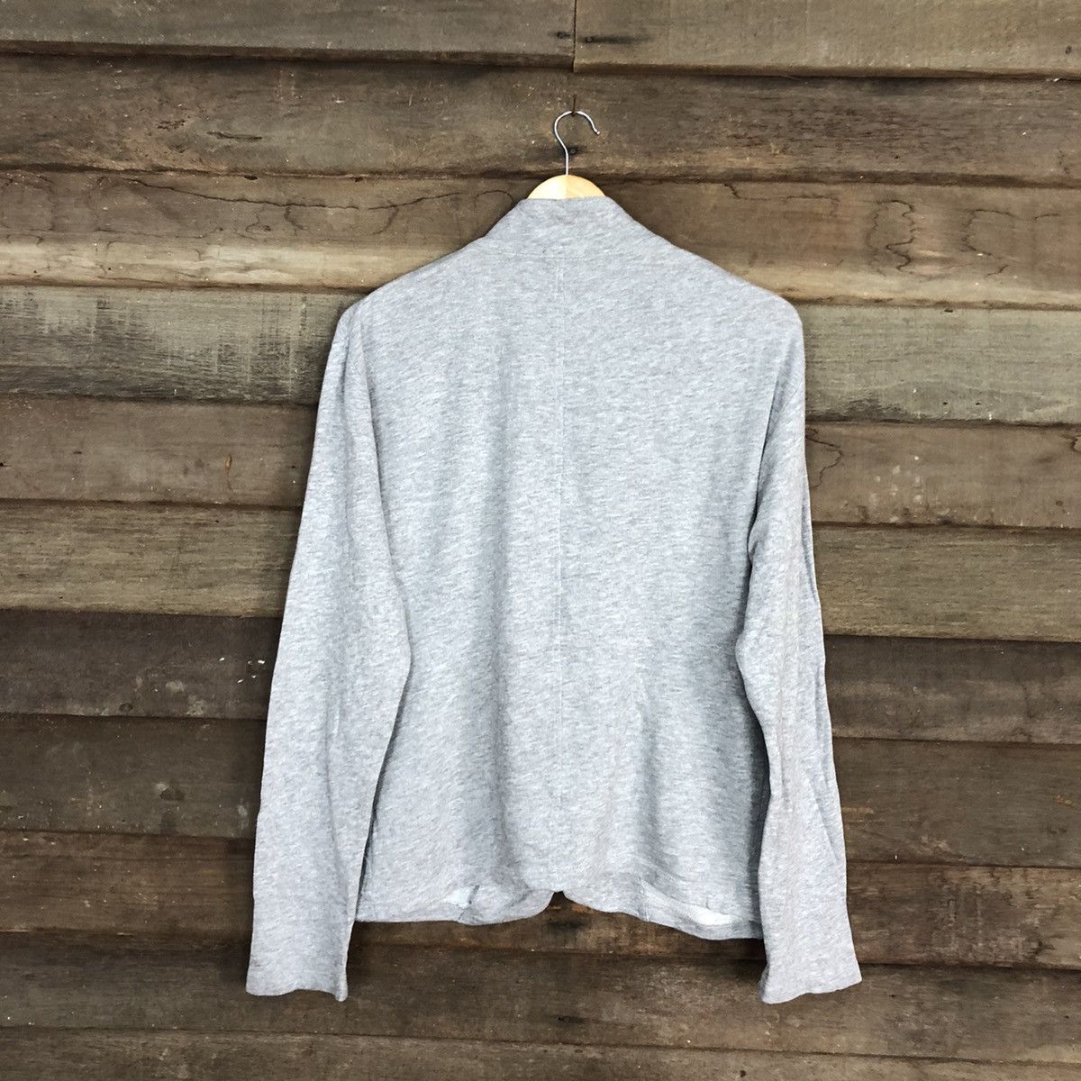 Japanese Brand Japan plain streetwear Grey Cardigan #3914 Size US M / EU 48-50 / 2 - 12 Thumbnail