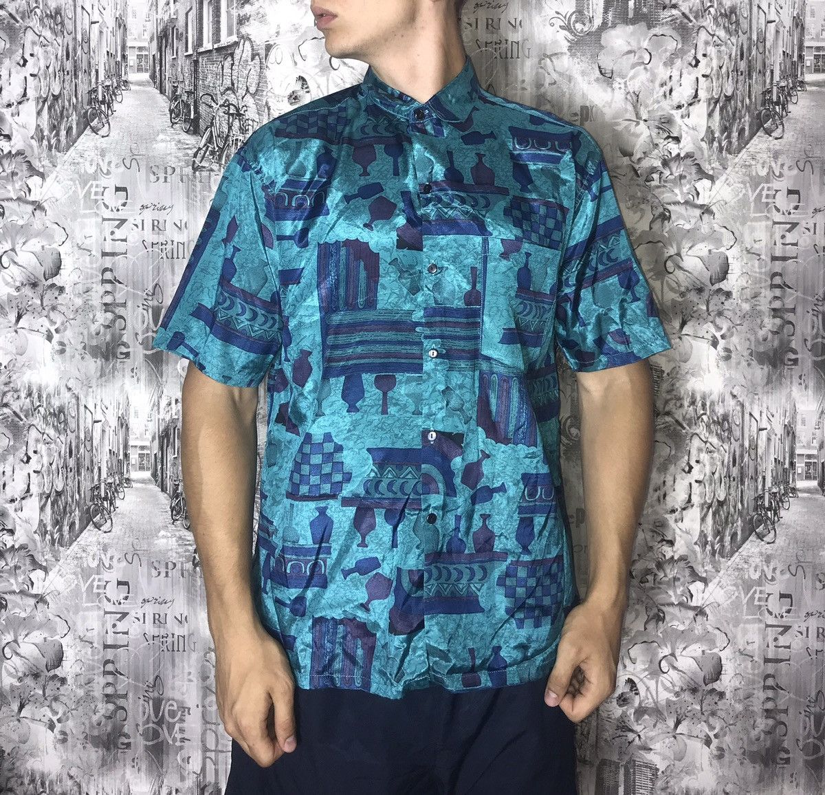 Vintage Vintage Thai Silk shirt Size US L / EU 52-54 / 3 - 1 Thumbnail