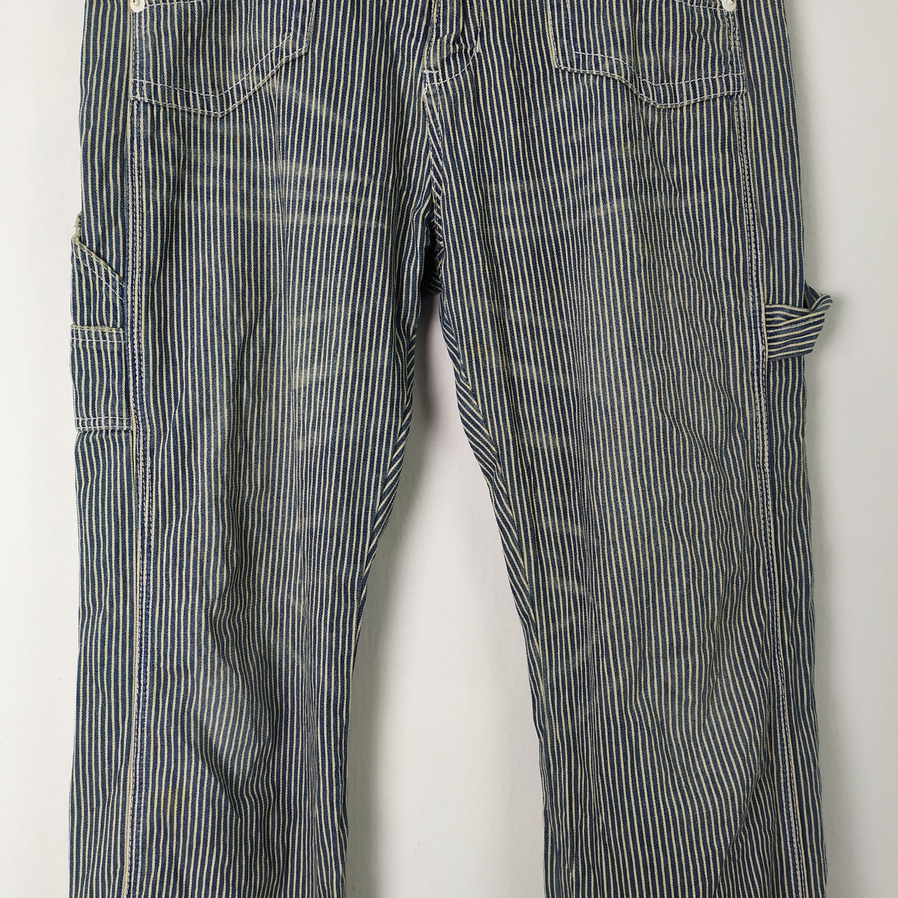 Japanese Brand VINTAGE JAPANESE HICKORY STRIPE CARGO PANTS Size US 32 / EU 48 - 6 Thumbnail