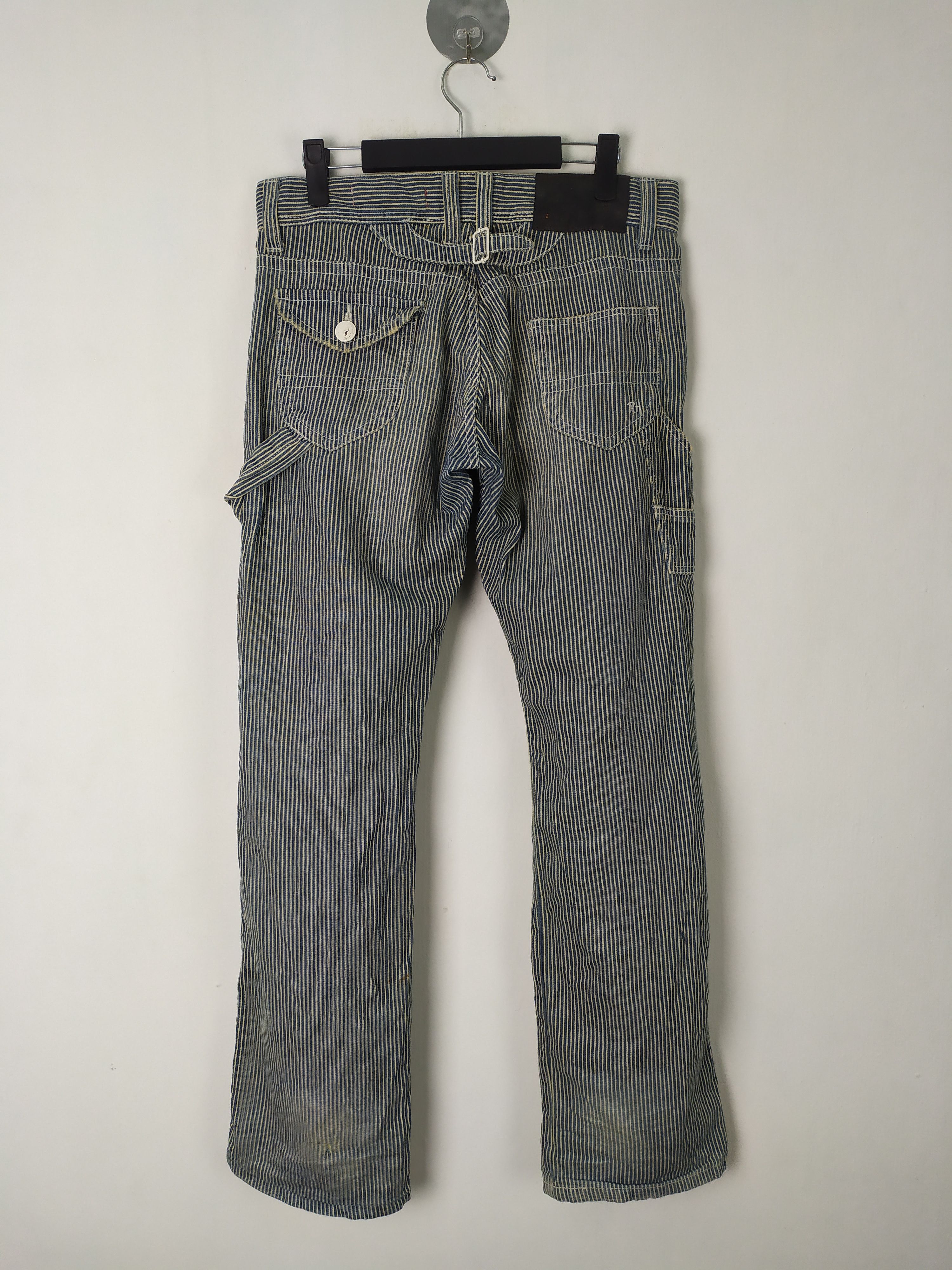 Japanese Brand VINTAGE JAPANESE HICKORY STRIPE CARGO PANTS Size US 32 / EU 48 - 9 Thumbnail