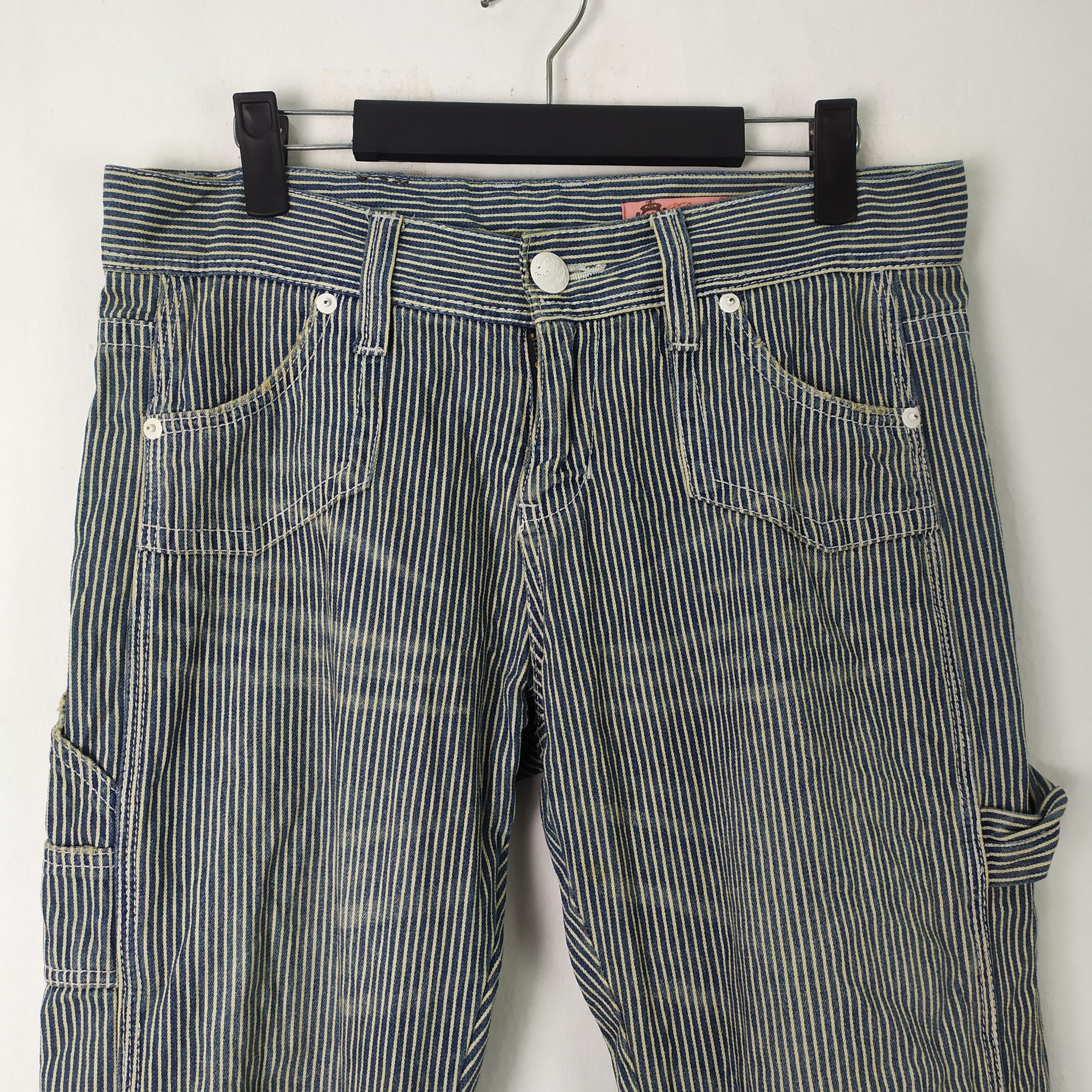 Japanese Brand VINTAGE JAPANESE HICKORY STRIPE CARGO PANTS Size US 32 / EU 48 - 4 Thumbnail