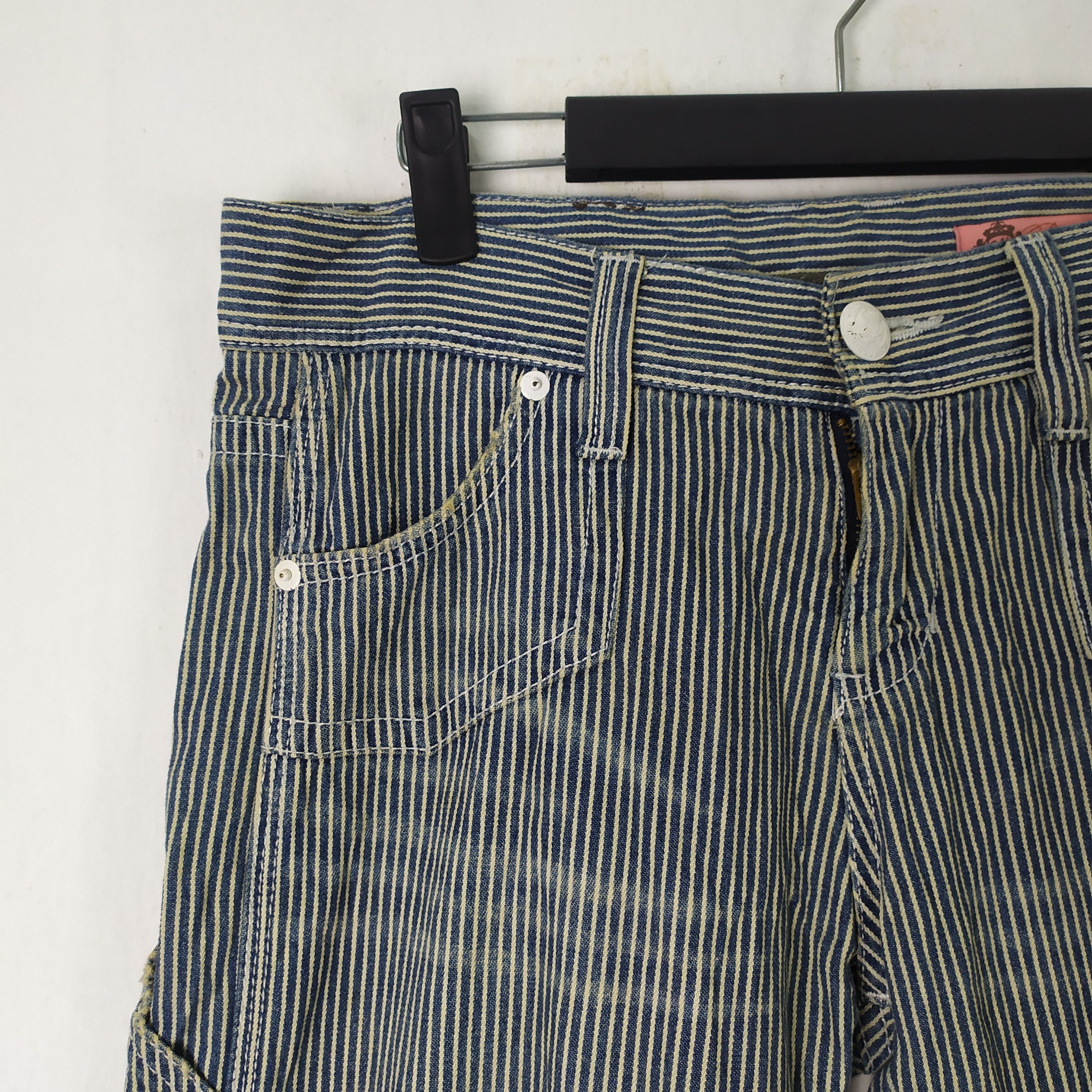 Japanese Brand VINTAGE JAPANESE HICKORY STRIPE CARGO PANTS Size US 32 / EU 48 - 3 Thumbnail